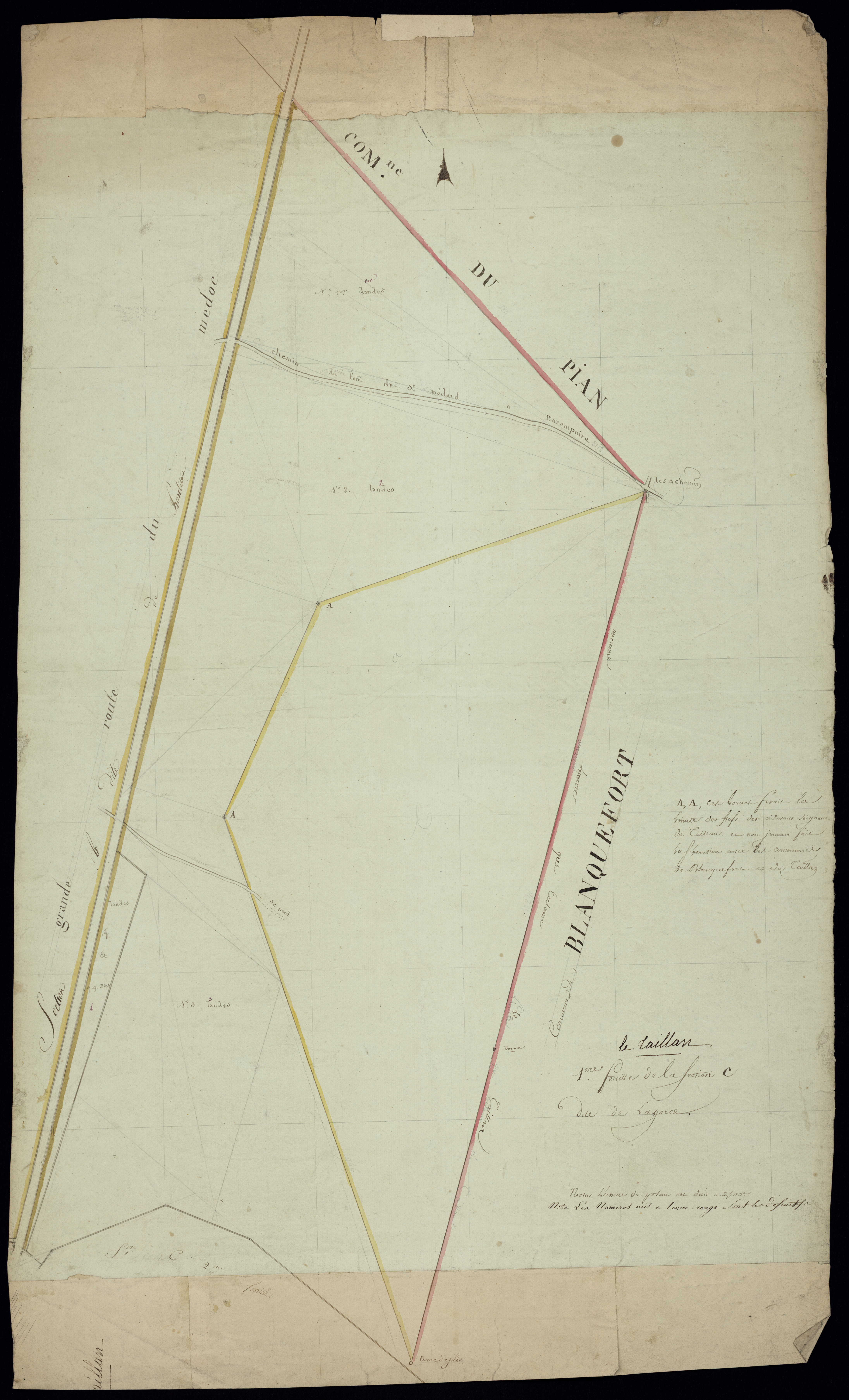 Le Taillan-Médoc - -Section C feuille 1 : Lagorce