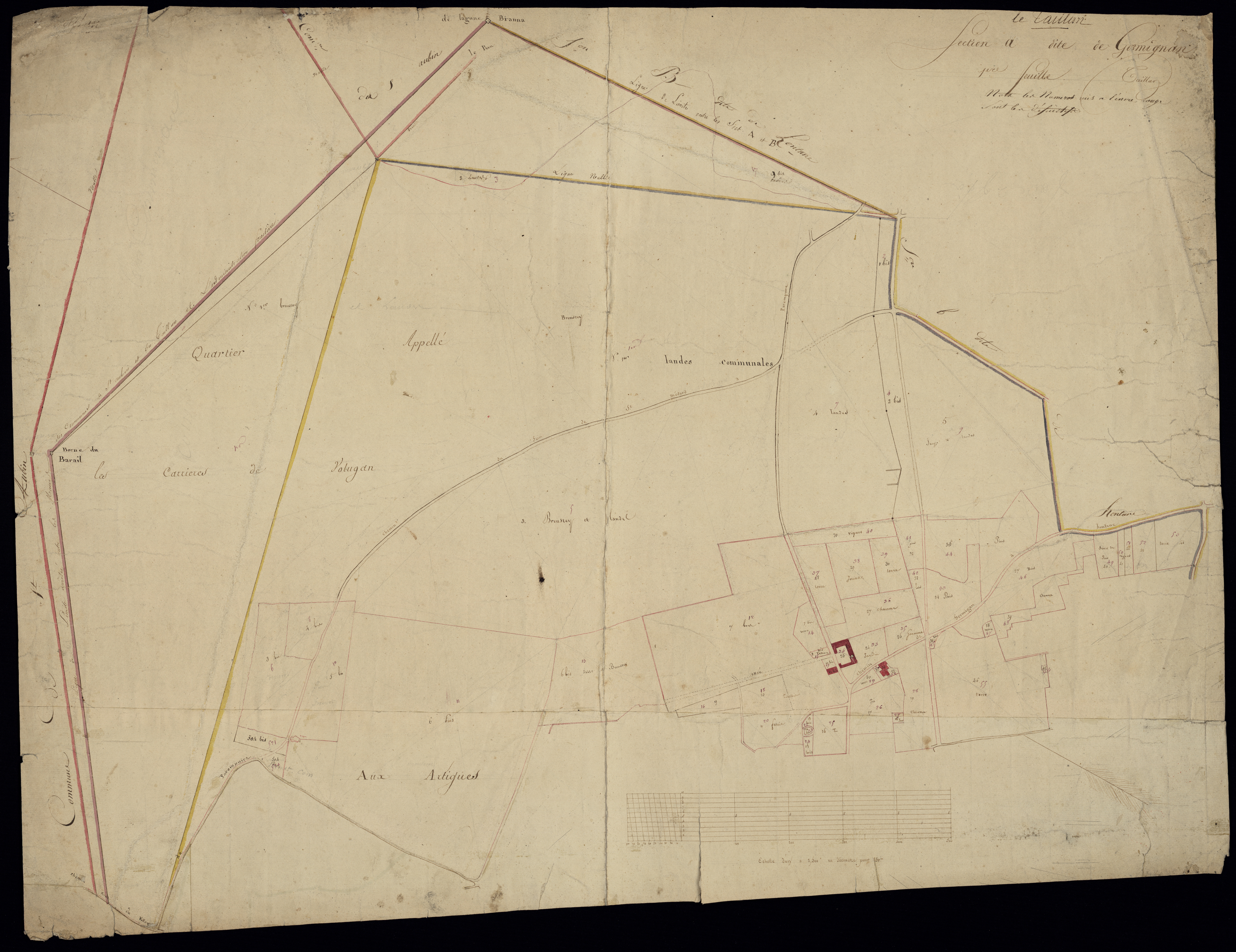 Le Taillan-Médoc - -Section A feuille 1 : Germignan