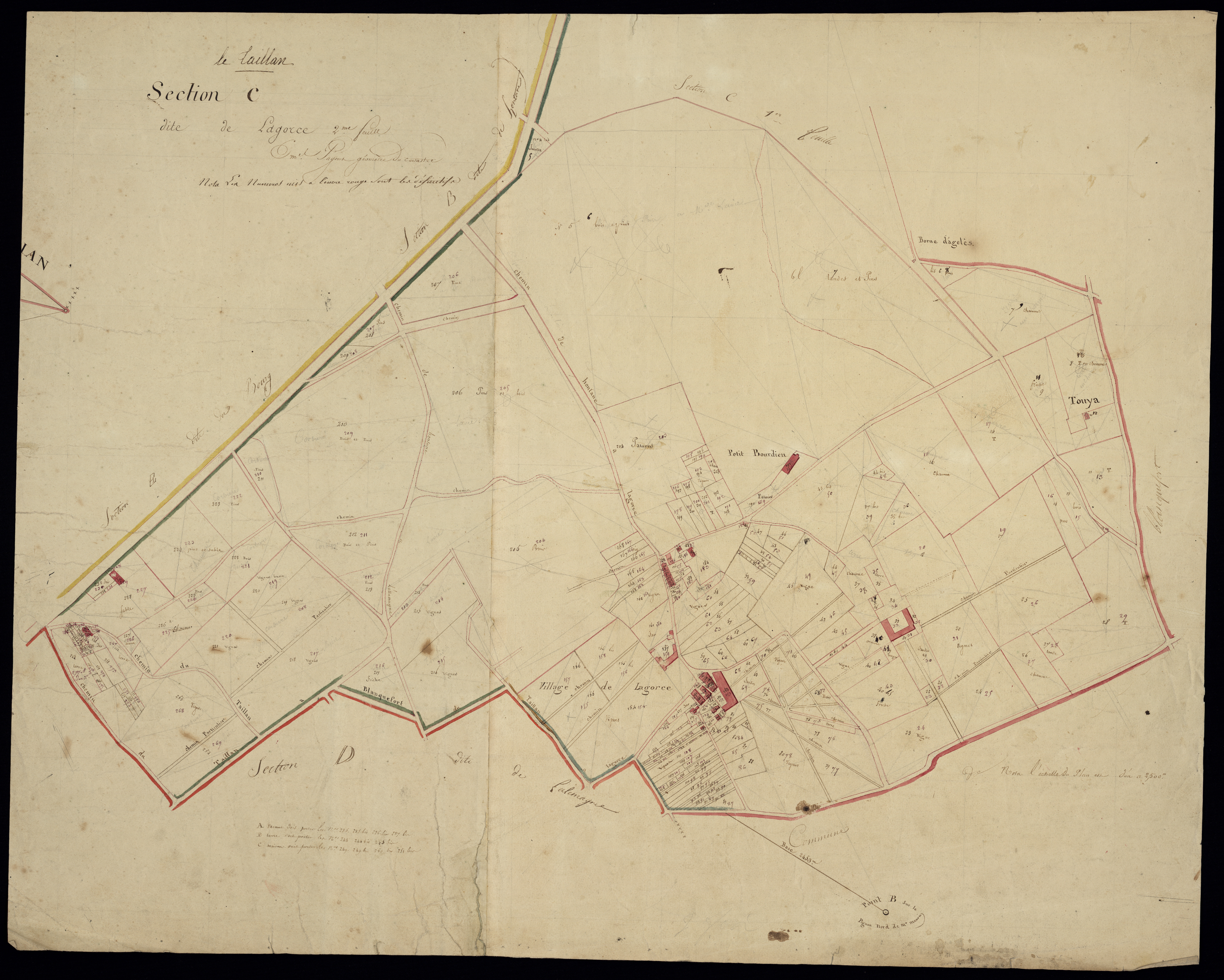 Le Taillan-Médoc - -Section C feuille 2 : Lagorce