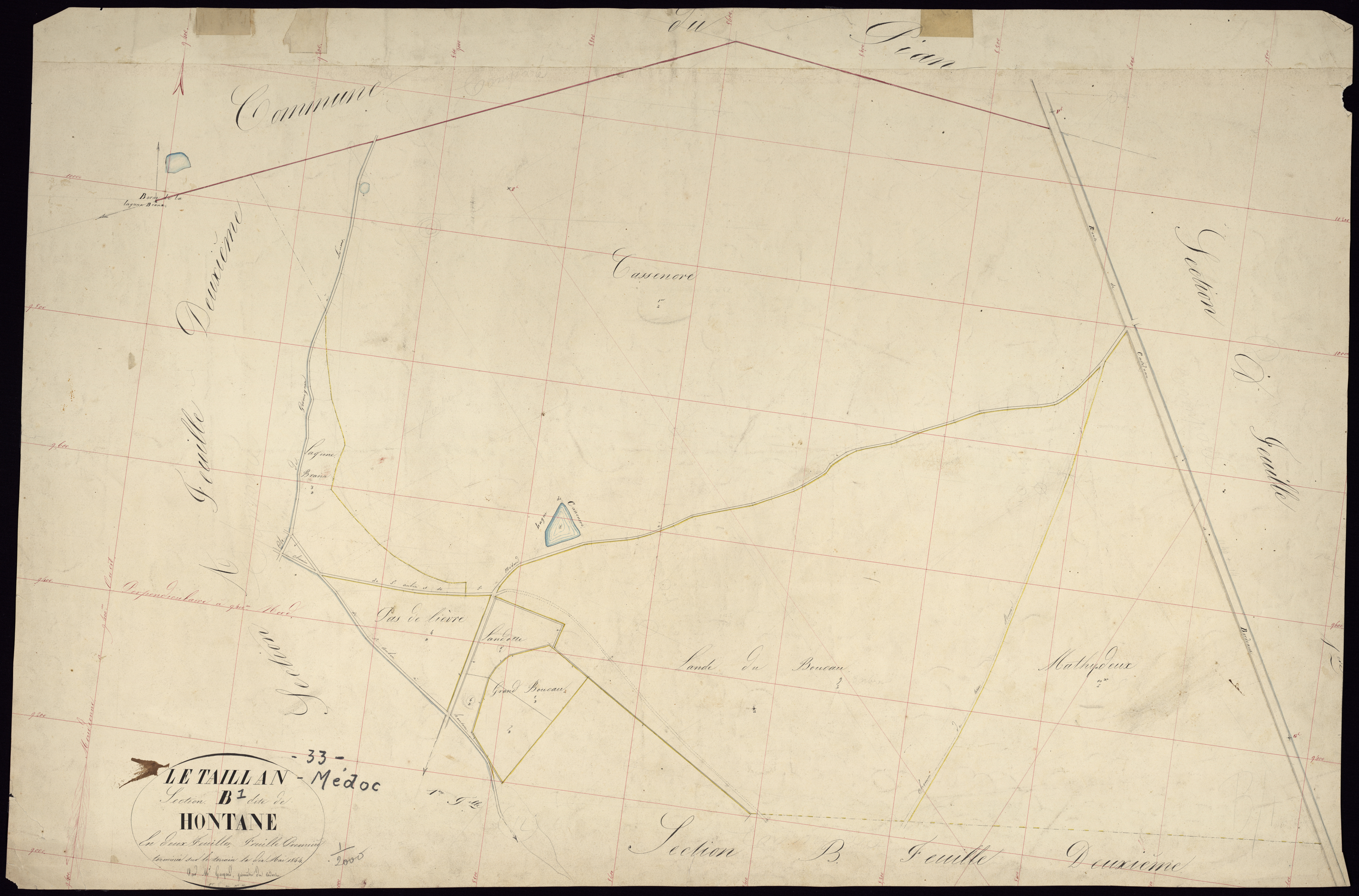 Le Taillan-Médoc - -Section B feuille 1 : Hontane