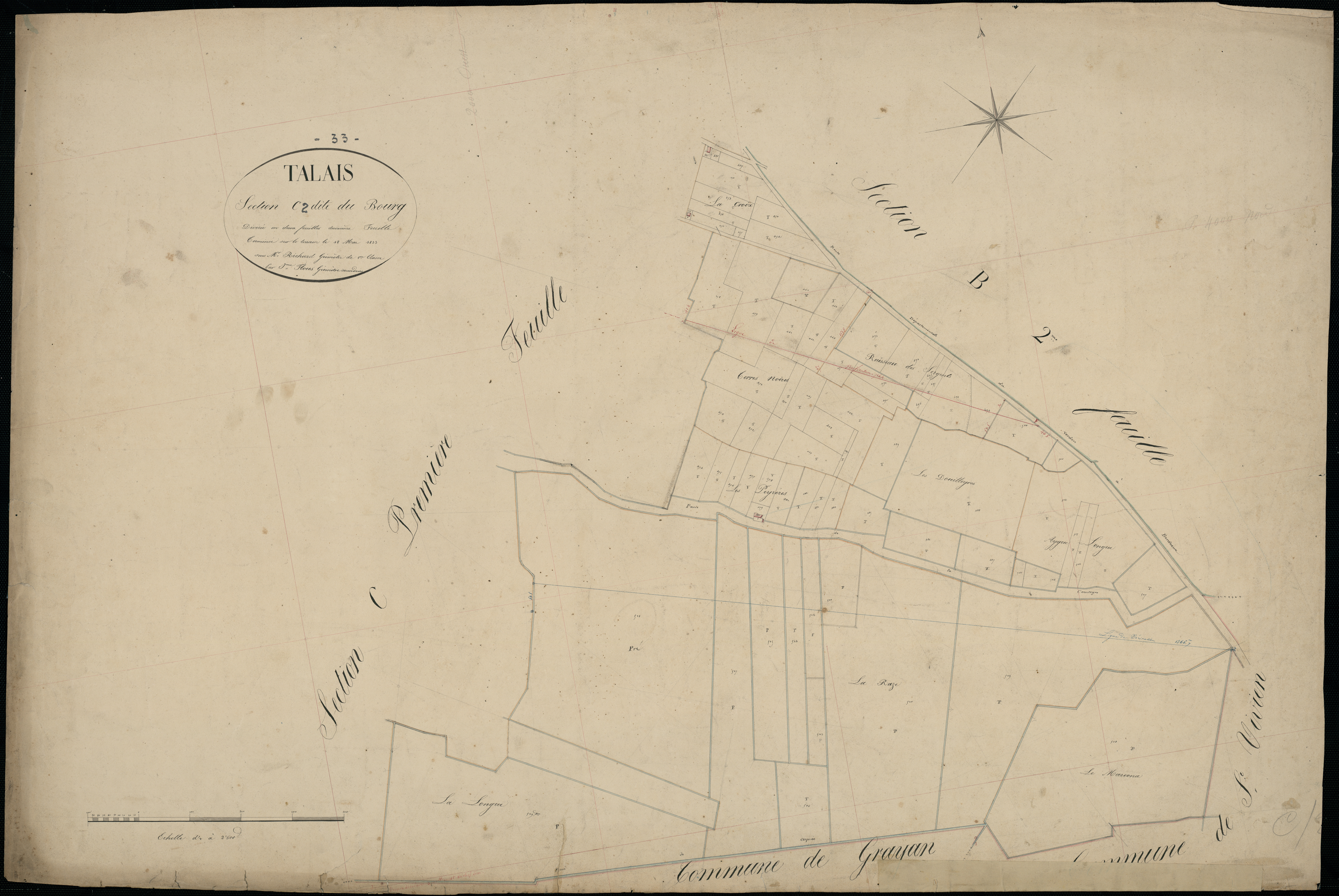 Talais - -Section C feuille 2 : Le Bourg