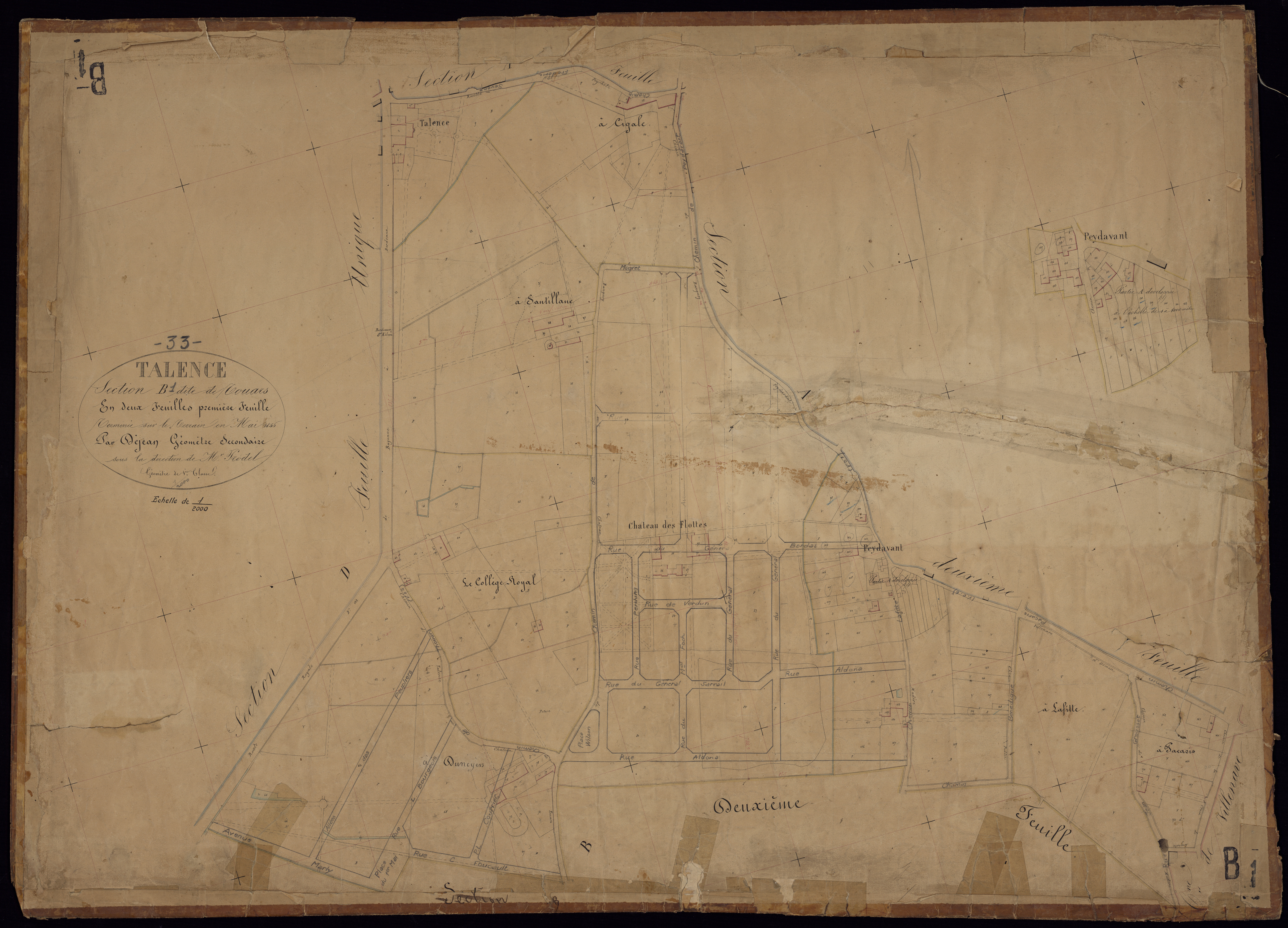 Talence - -Section B feuille 1 : Thouars