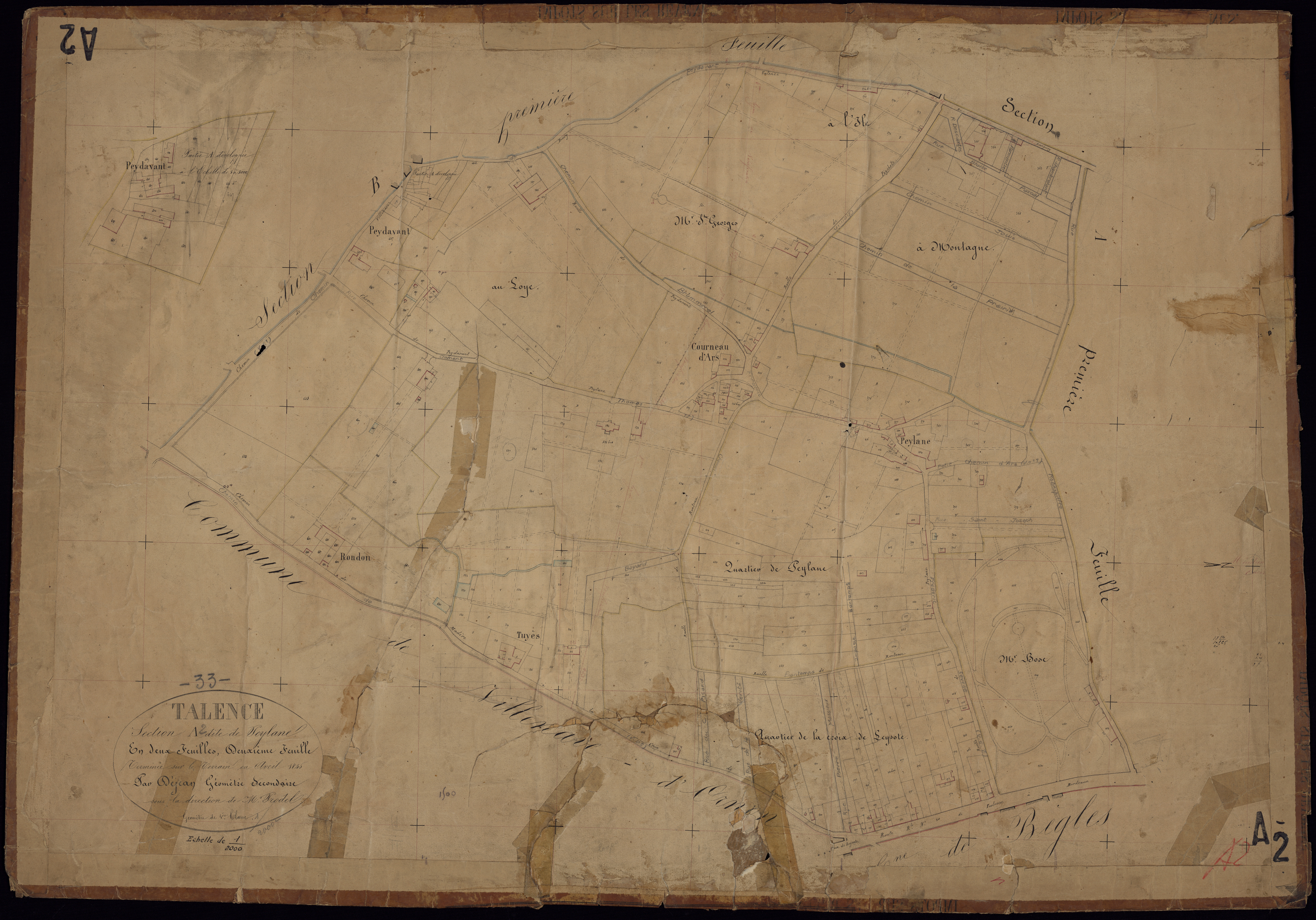 Talence - -Section A feuille 2 : Peylane