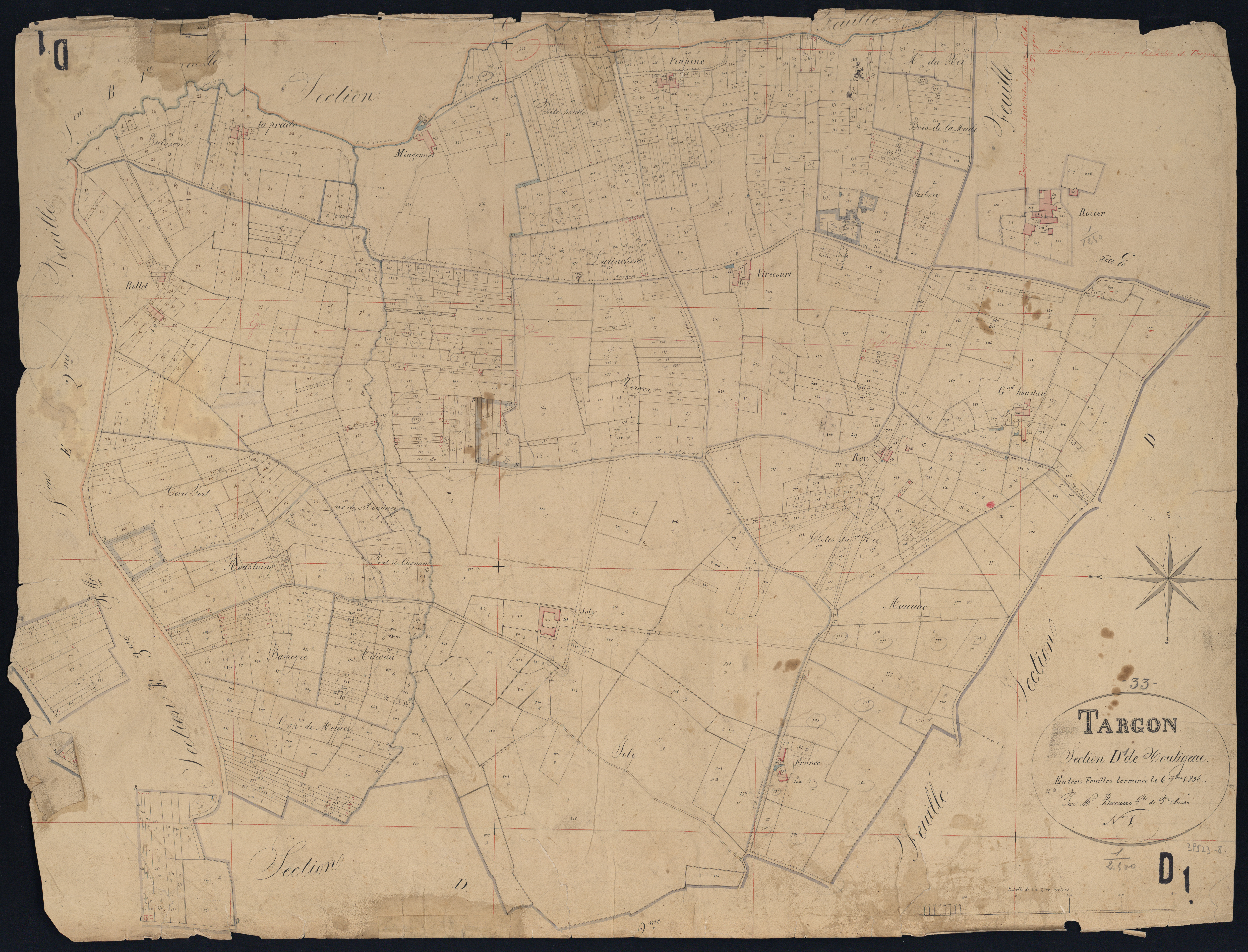 Targon - -Section D feuille 1 : Toutigeac