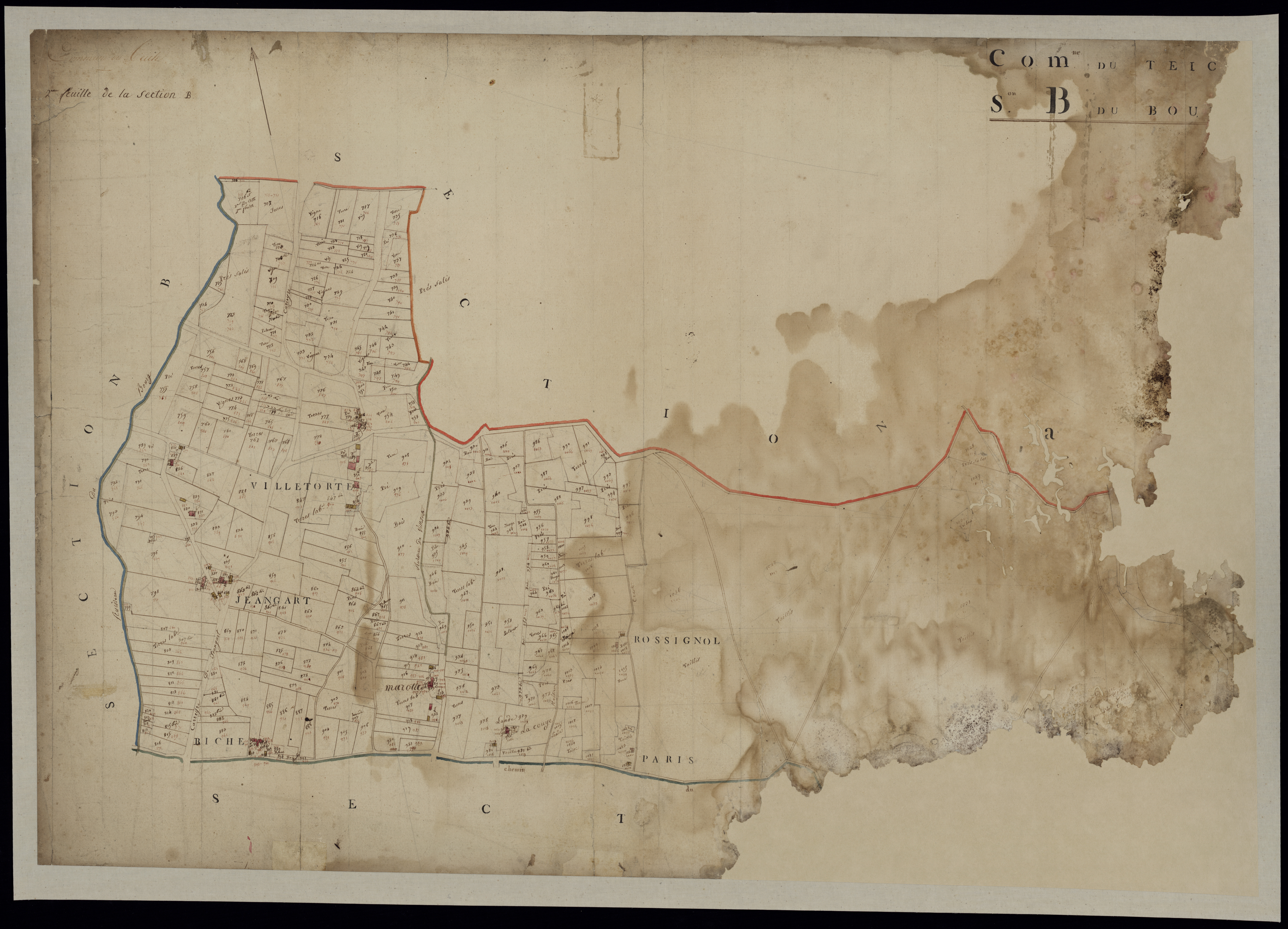 Le Teich - -Section B feuille 2 : Le Bourg