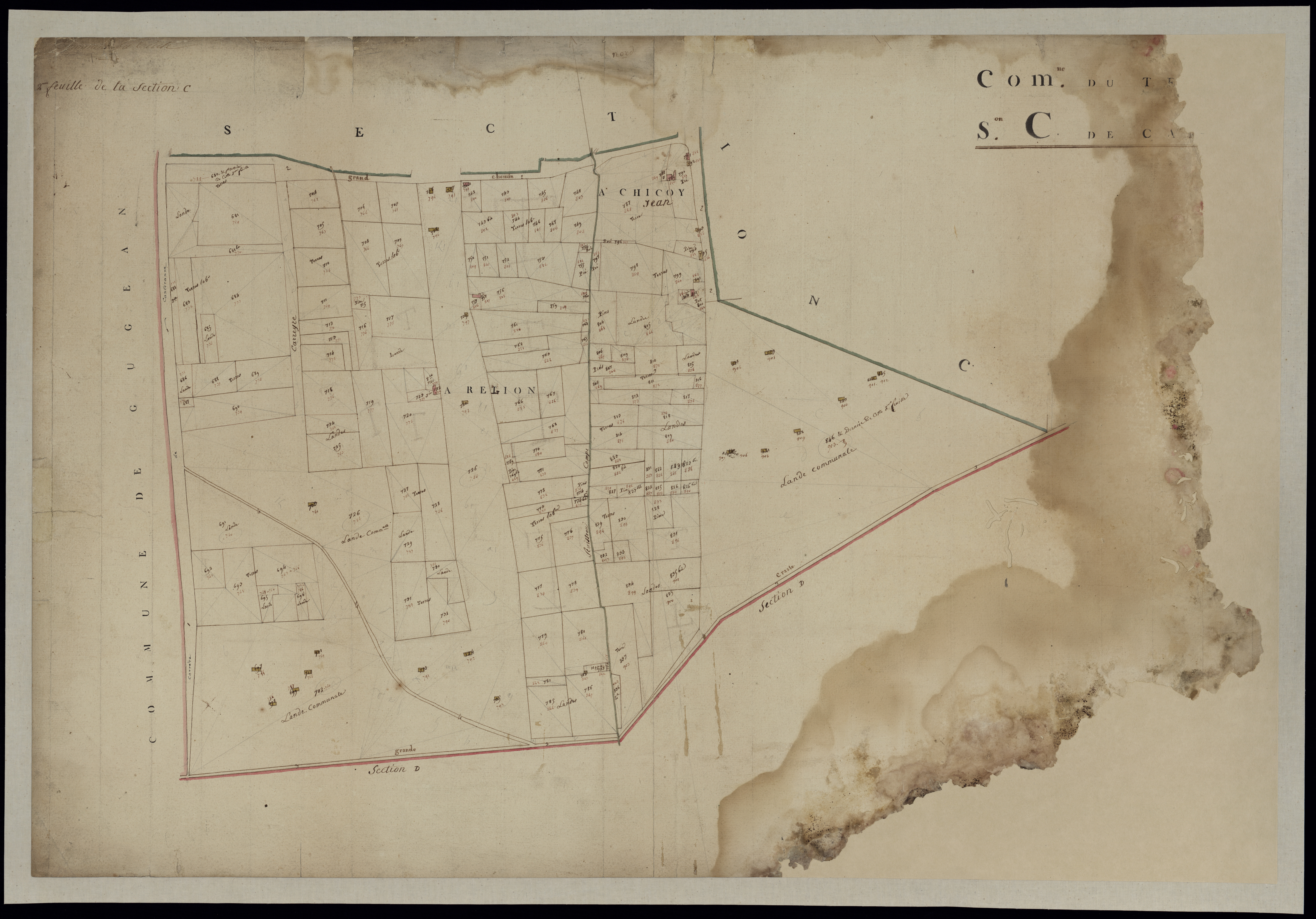 Le Teich - -Section C feuille 2 : Camps