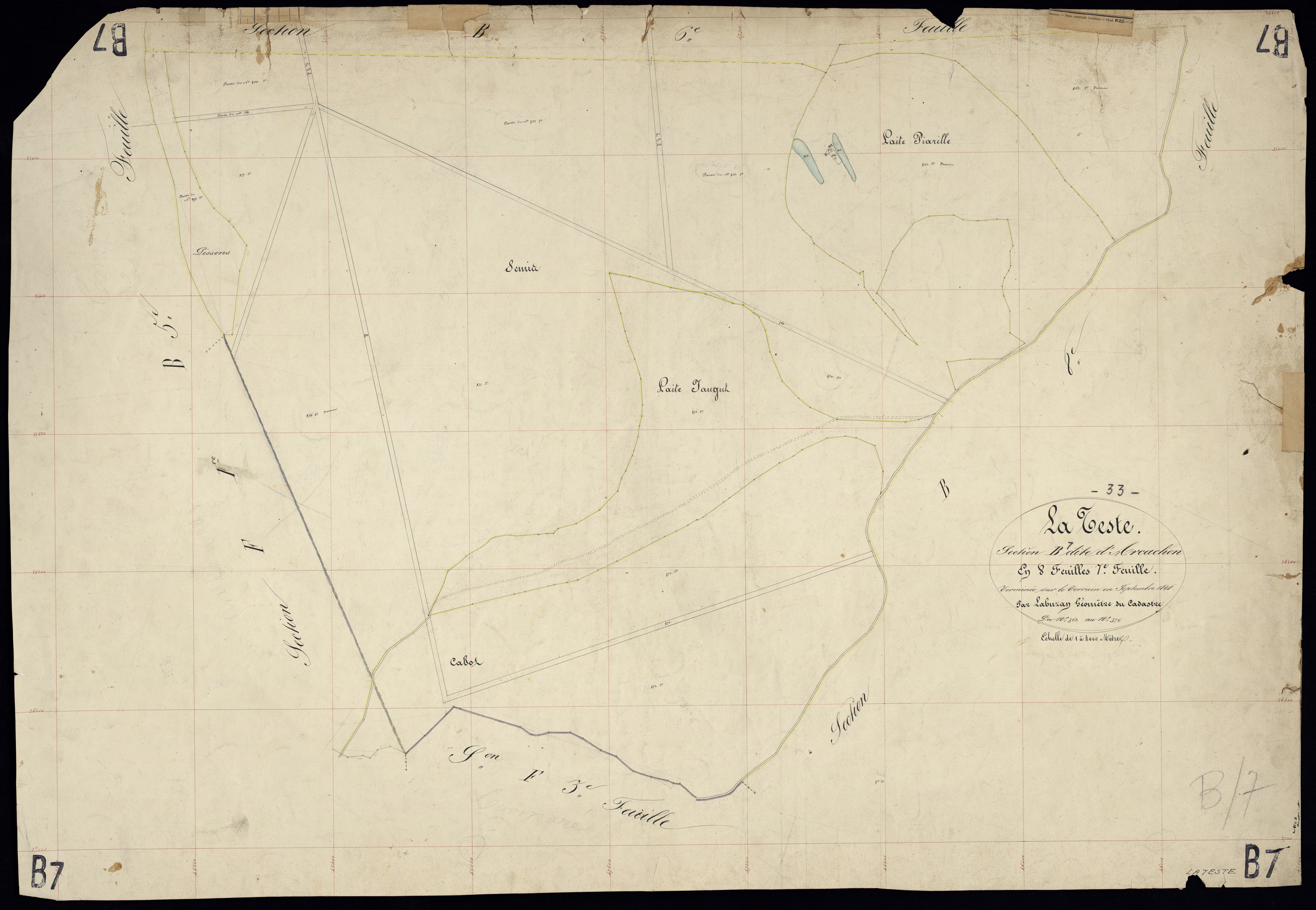 La Teste-de-Buch - -Section B feuille 7 : Arcachon