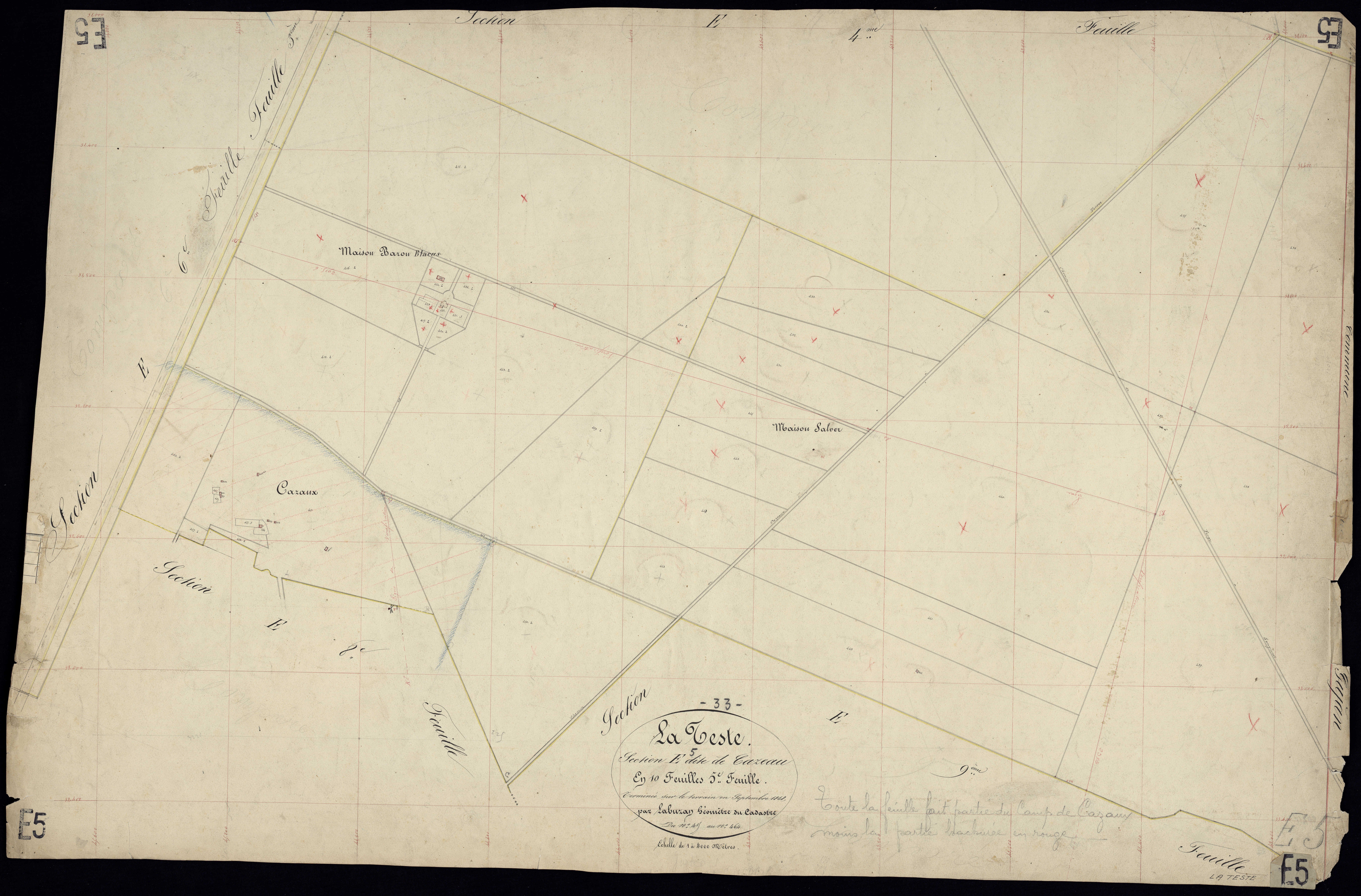 La Teste-de-Buch - -Section E feuille 5 : Cazeau