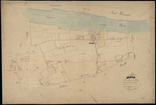 Toulenne - -Section A feuille 2 : Le Bourg