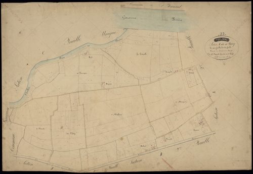 Toulenne - -Section A feuille 1 : Le Bourg