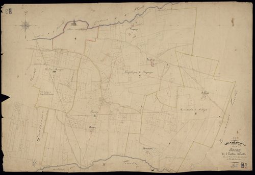 Uzeste - -Section B feuille 3 : Le Bourg