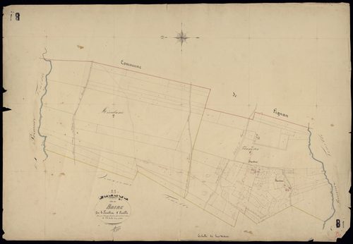 Uzeste - -Section B feuille 1 : Le Bourg