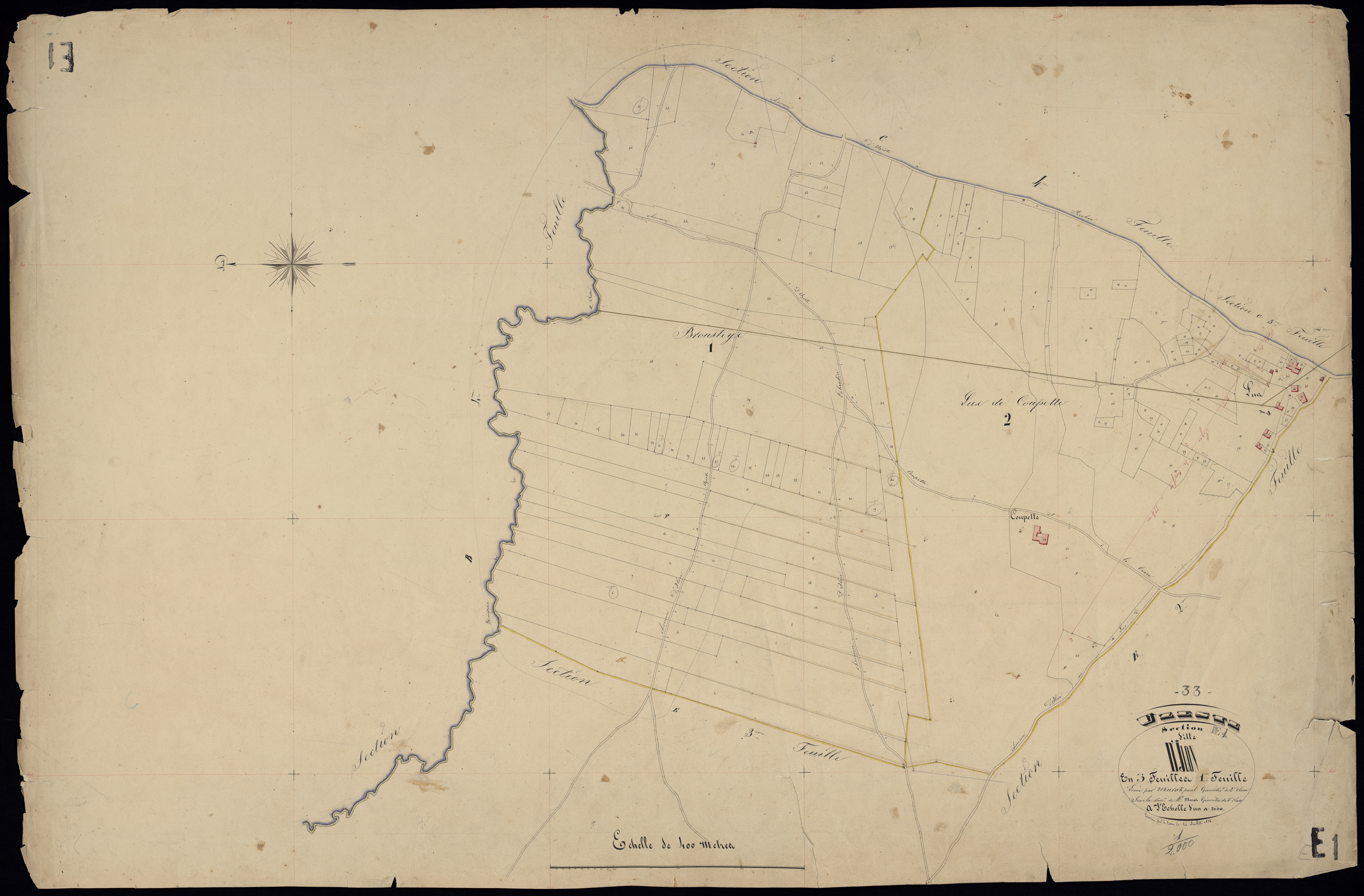 Uzeste - -Section E feuille 1 : Illon
