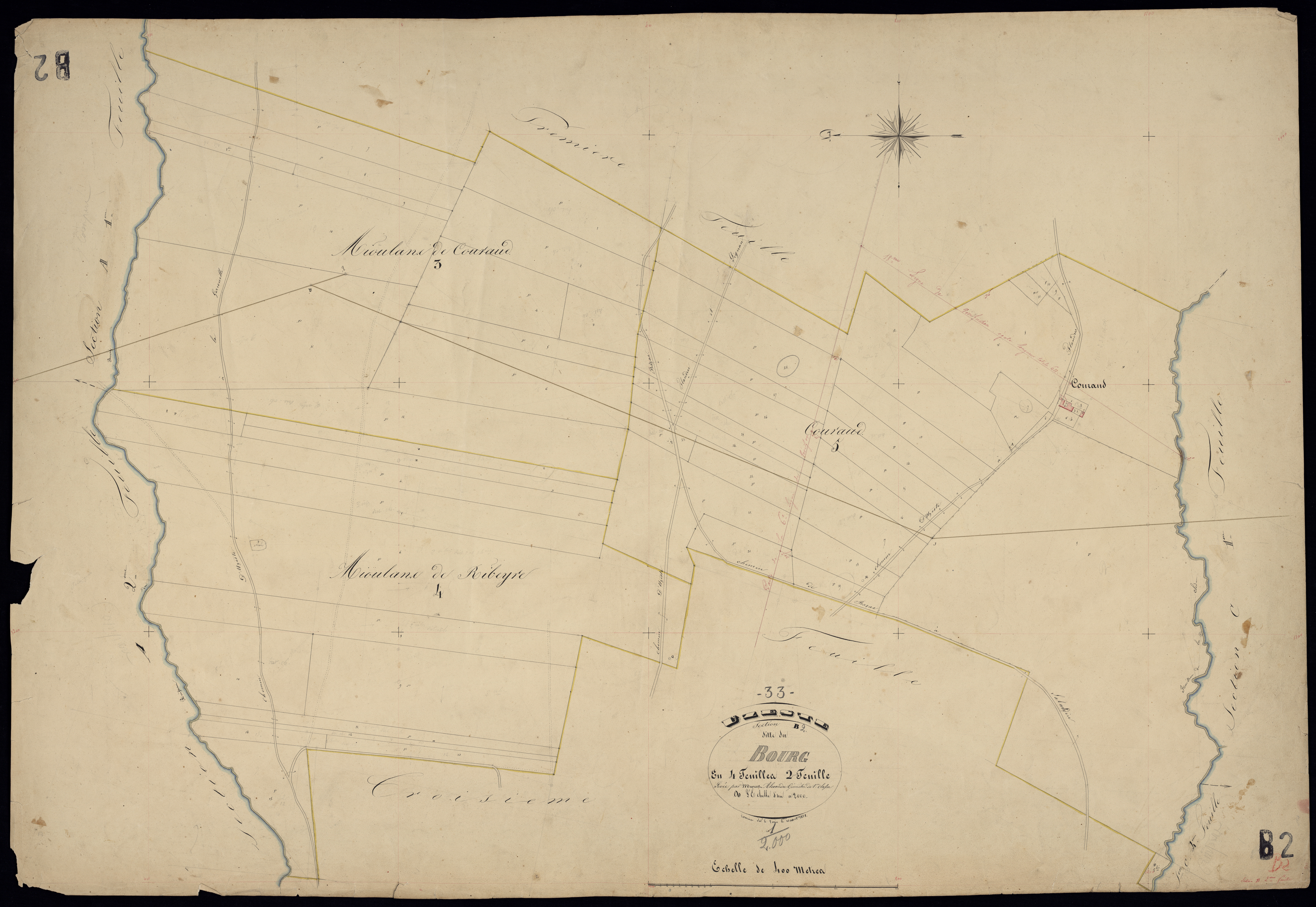 Uzeste - -Section B feuille 2 : Le Bourg