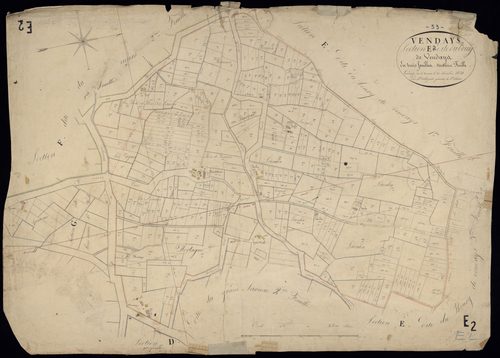 Vendays-Montalivet - -Section E feuille 2 : Le Bourg