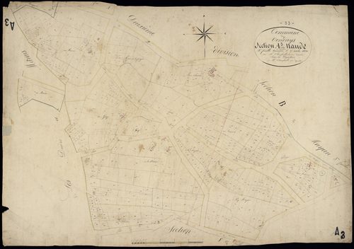 Vendays-Montalivet - -Section A feuille 3 : La Naude