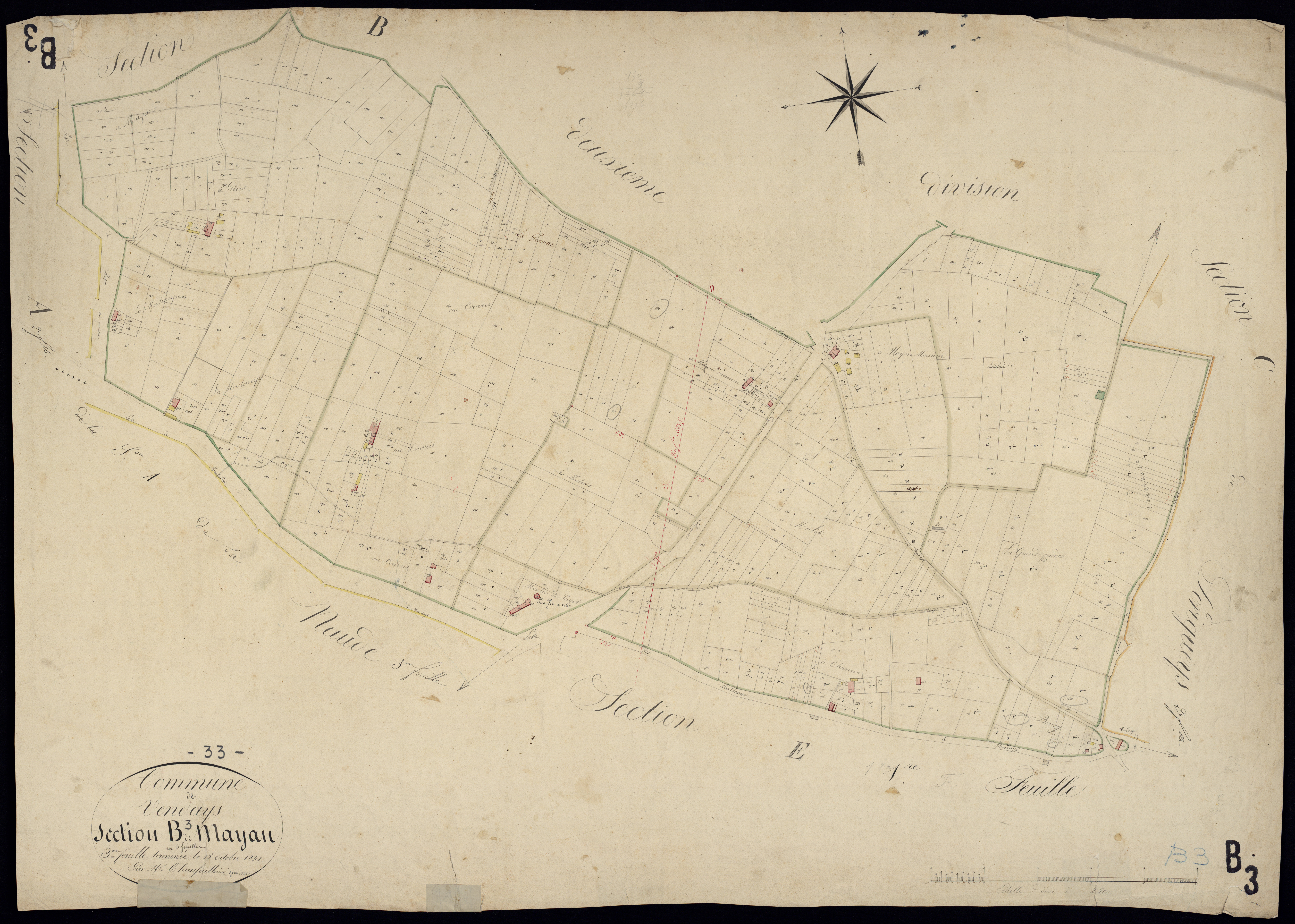 Vendays-Montalivet - -Section B feuille 3 : Mayan