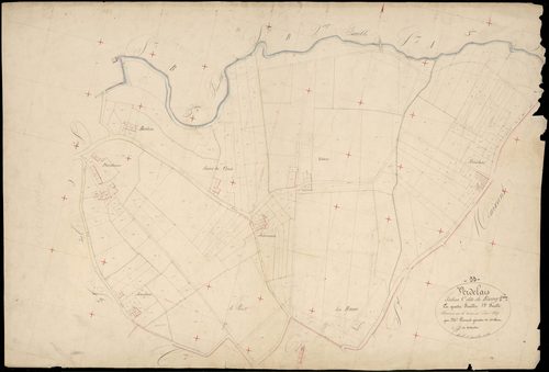 Verdelais - -Section C feuille 1 : Le Bourg