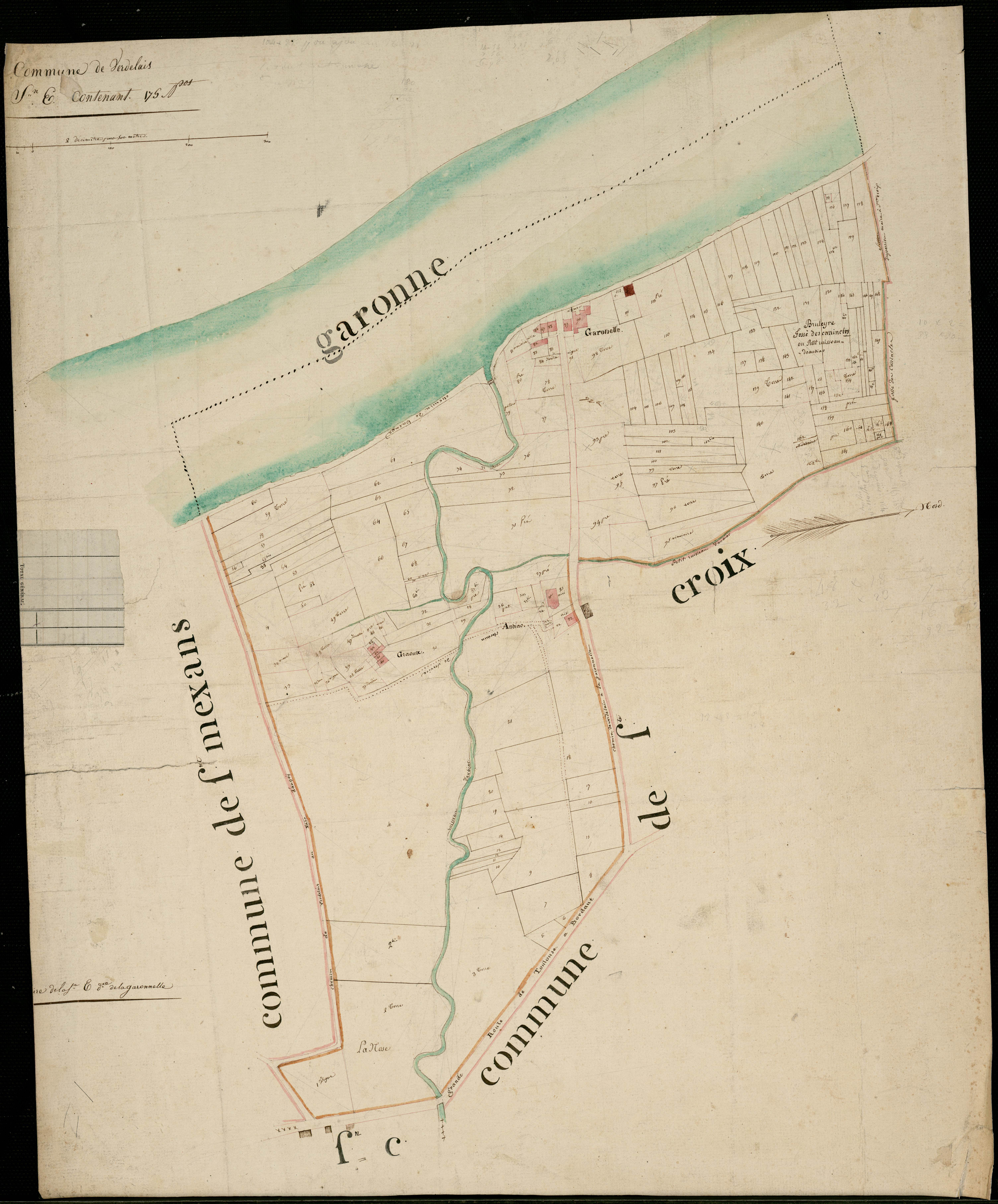 Verdelais - -Section E feuille unique :