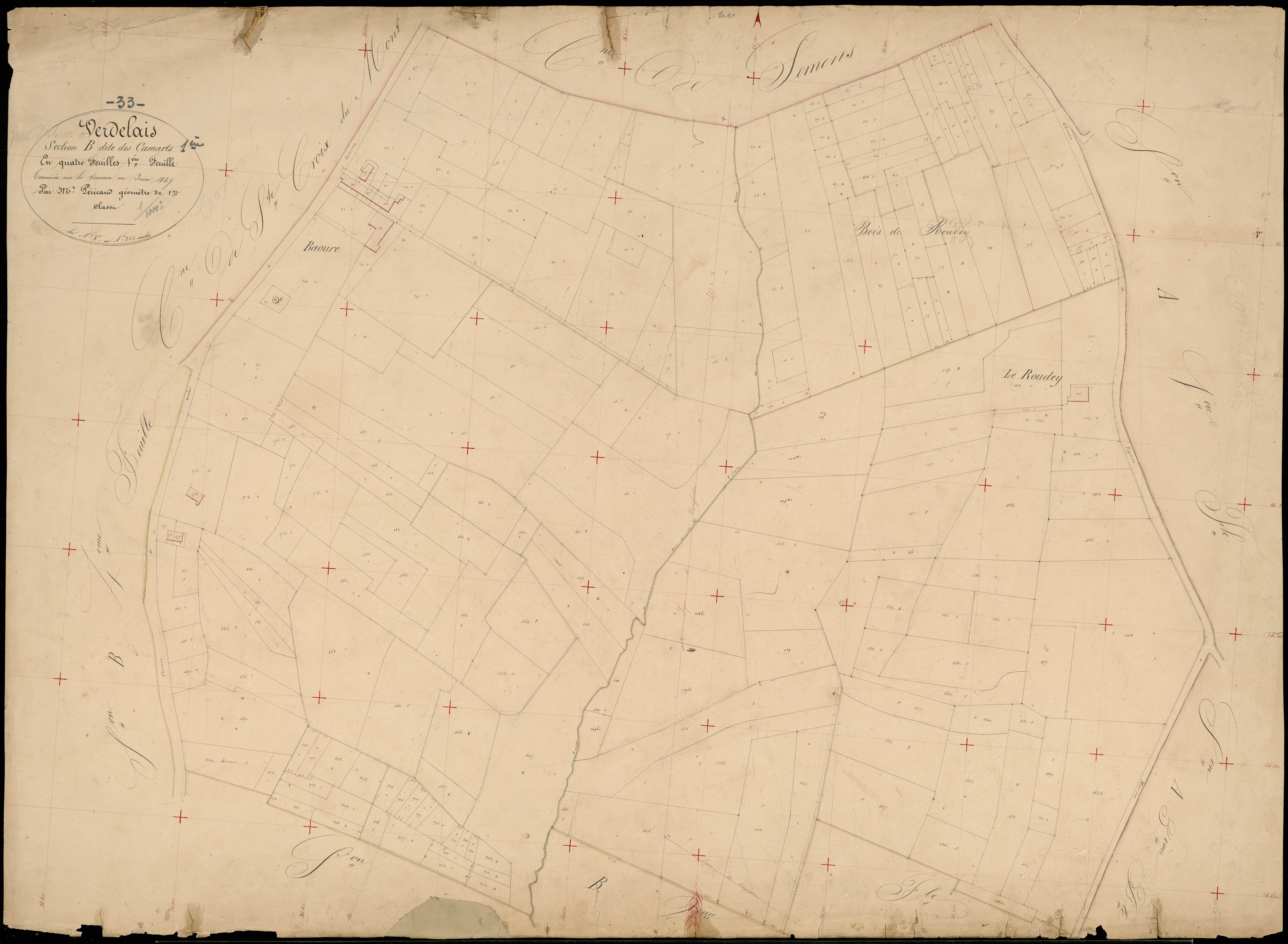 Verdelais - -Section B feuille 1 : Les Camarts