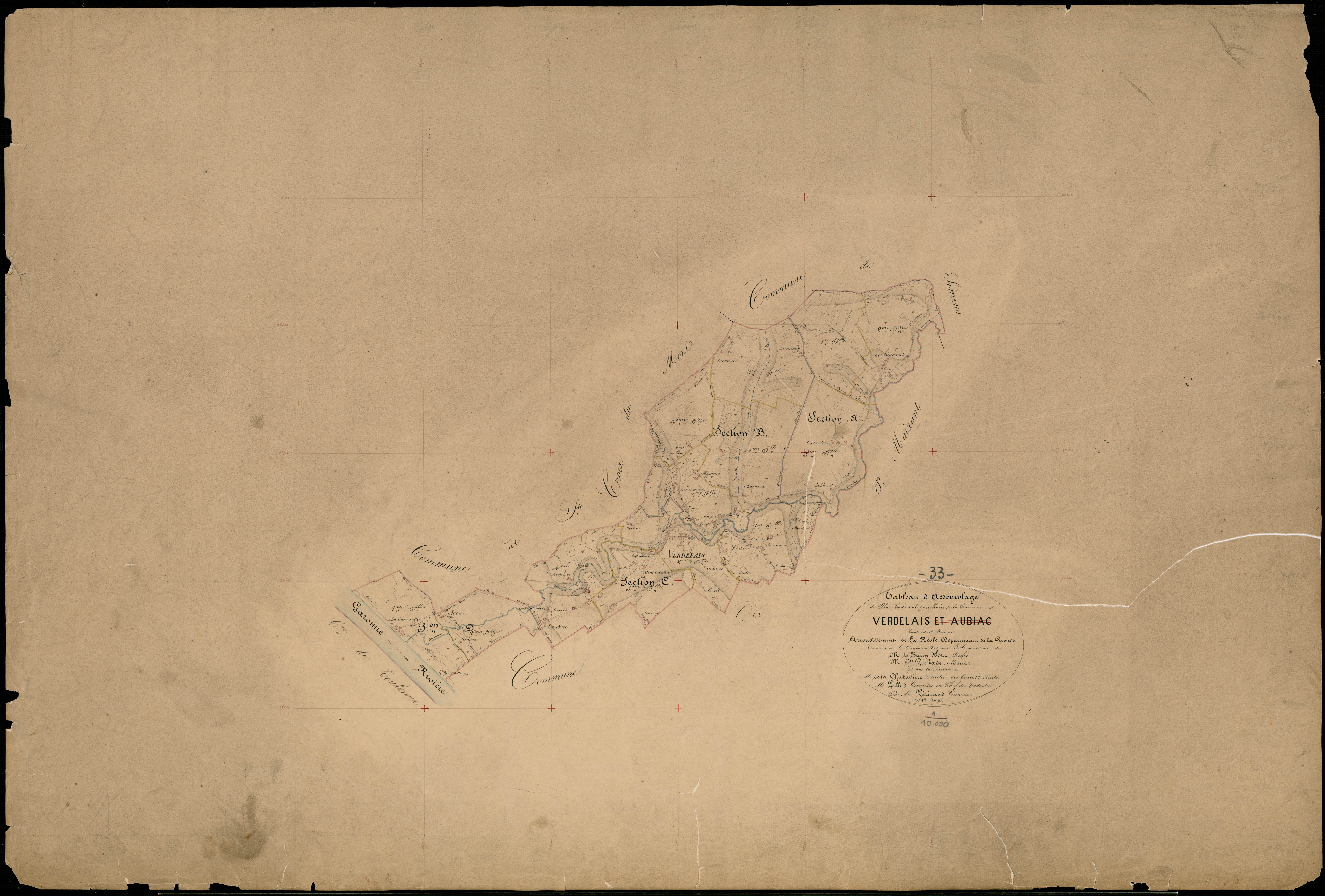 Verdelais - -Tableau d'assemblage