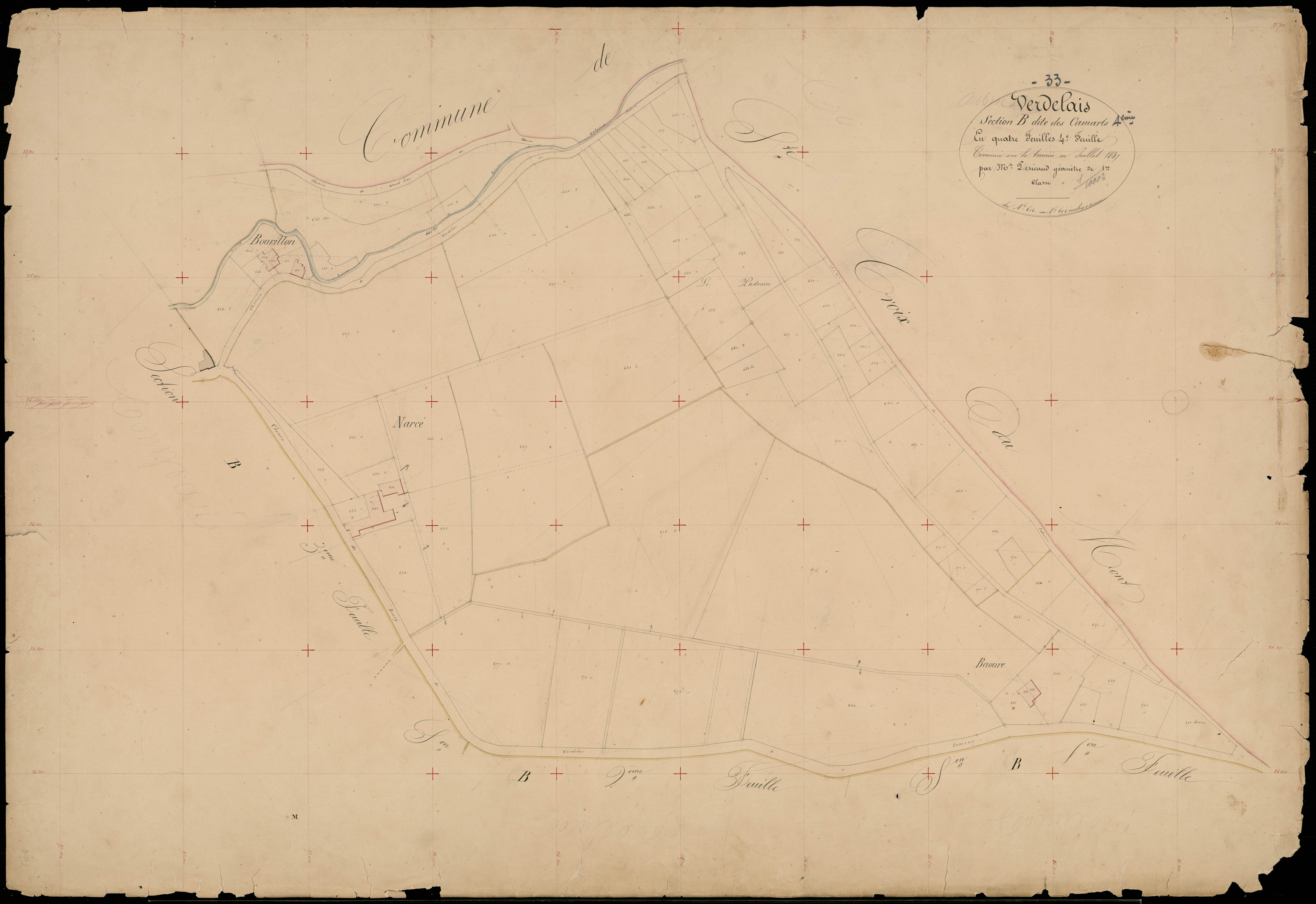 Verdelais - -Section B feuille 4 : Les Camarts