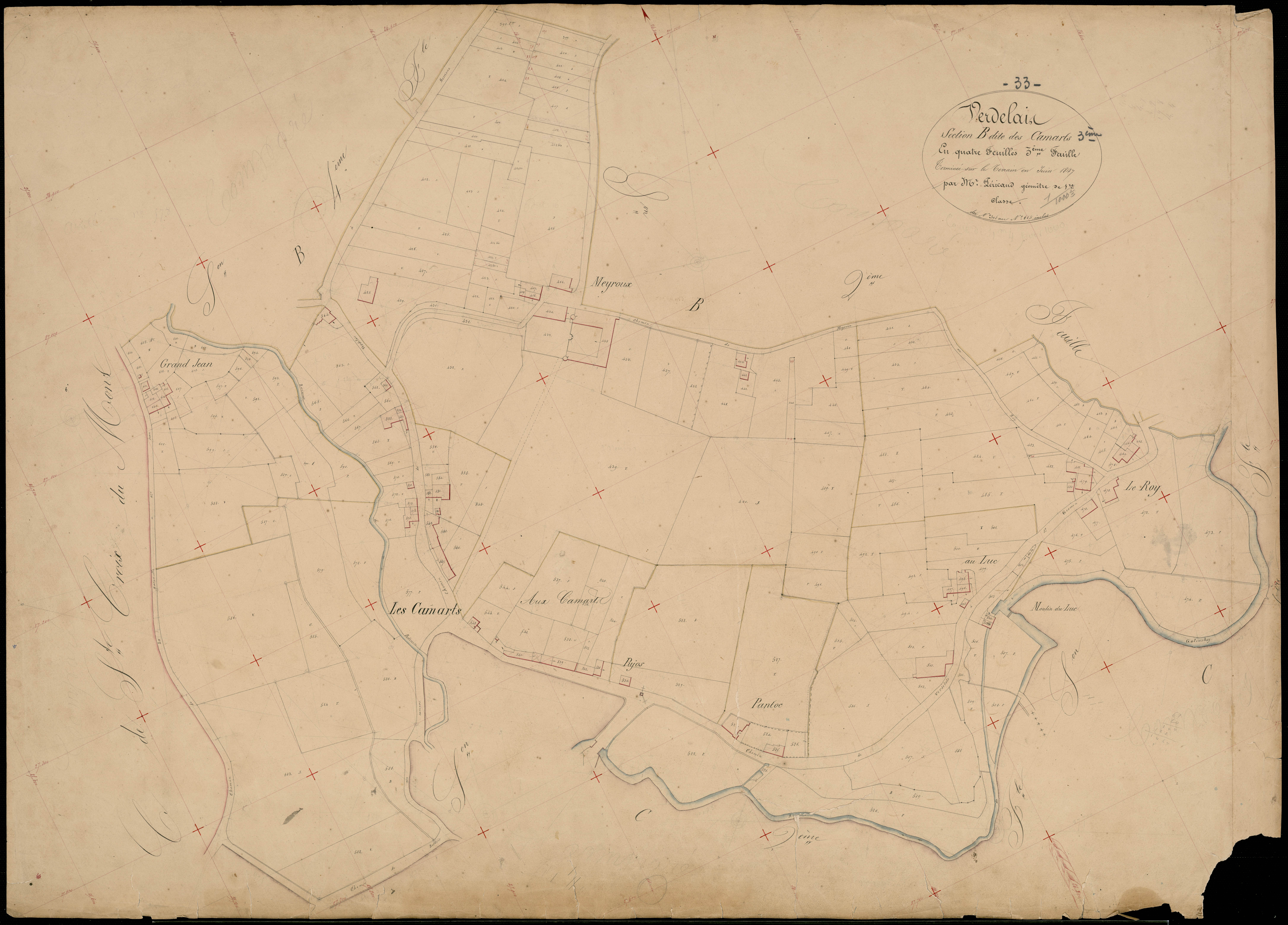 Verdelais - -Section B feuille 3 : Les Camarts