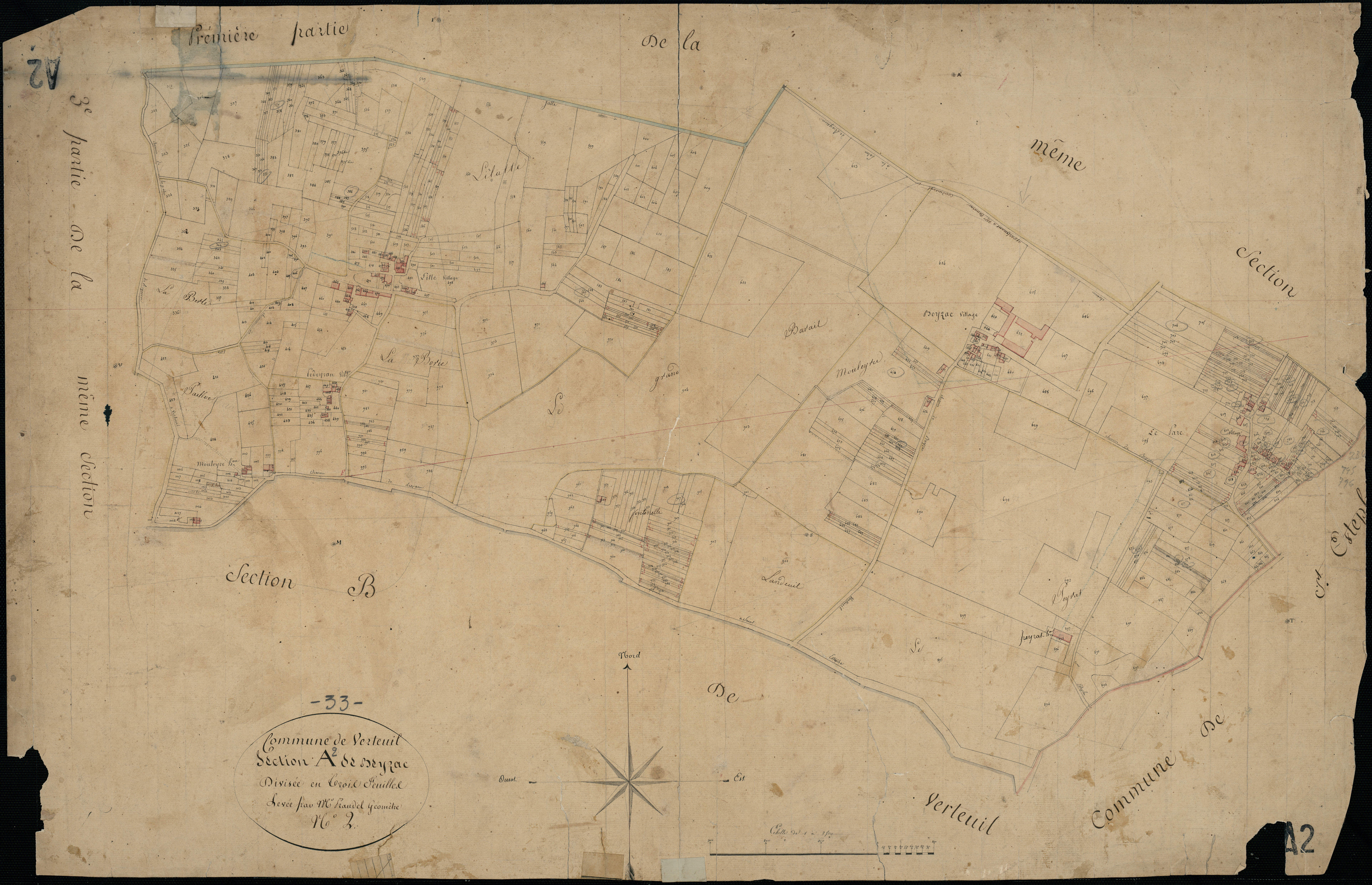Vertheuil - -Section A feuille 2 : Beyzac