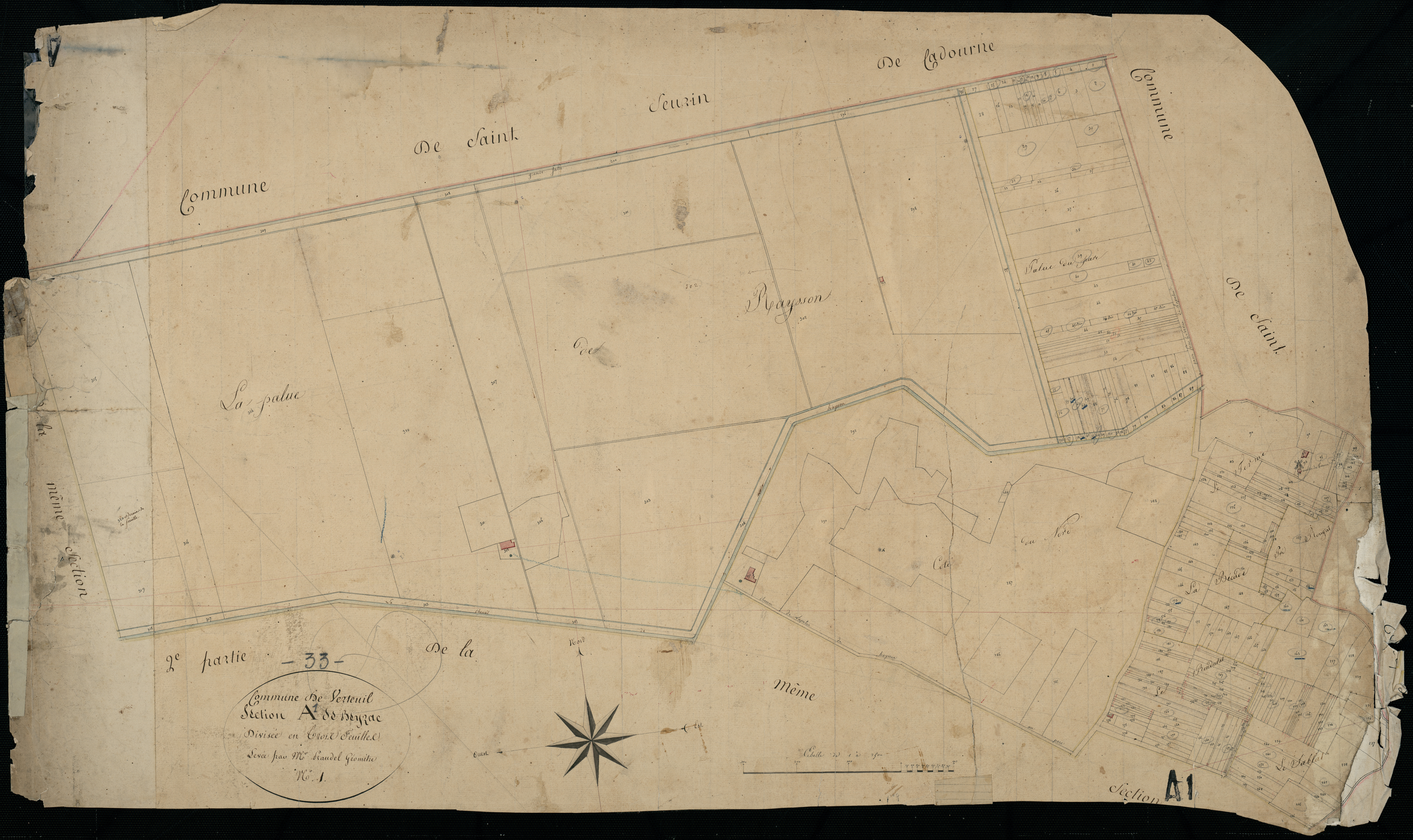 Vertheuil - -Section A feuille 1 : Beyzac