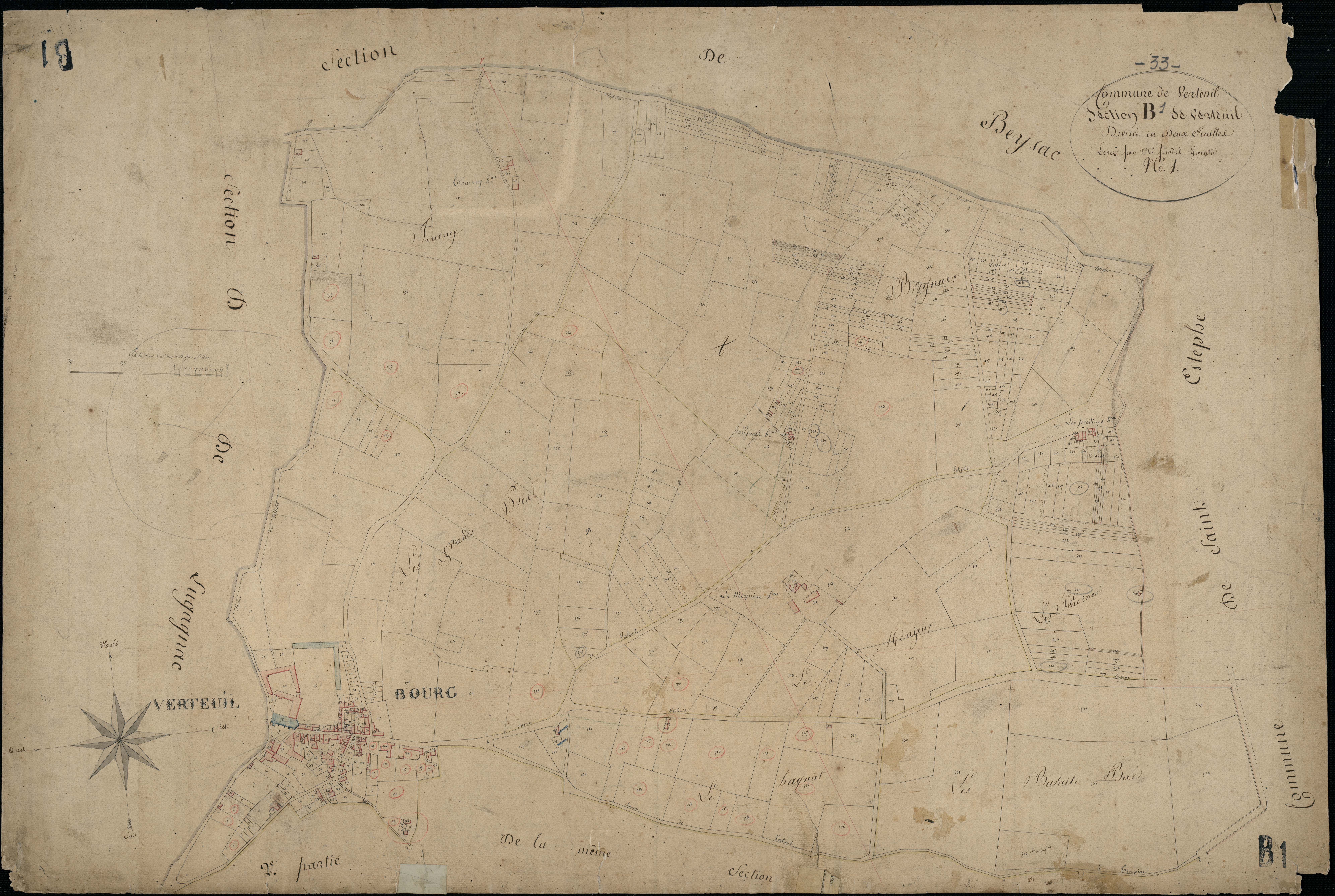 Vertheuil - -Section B feuille 1 : Vertheuil