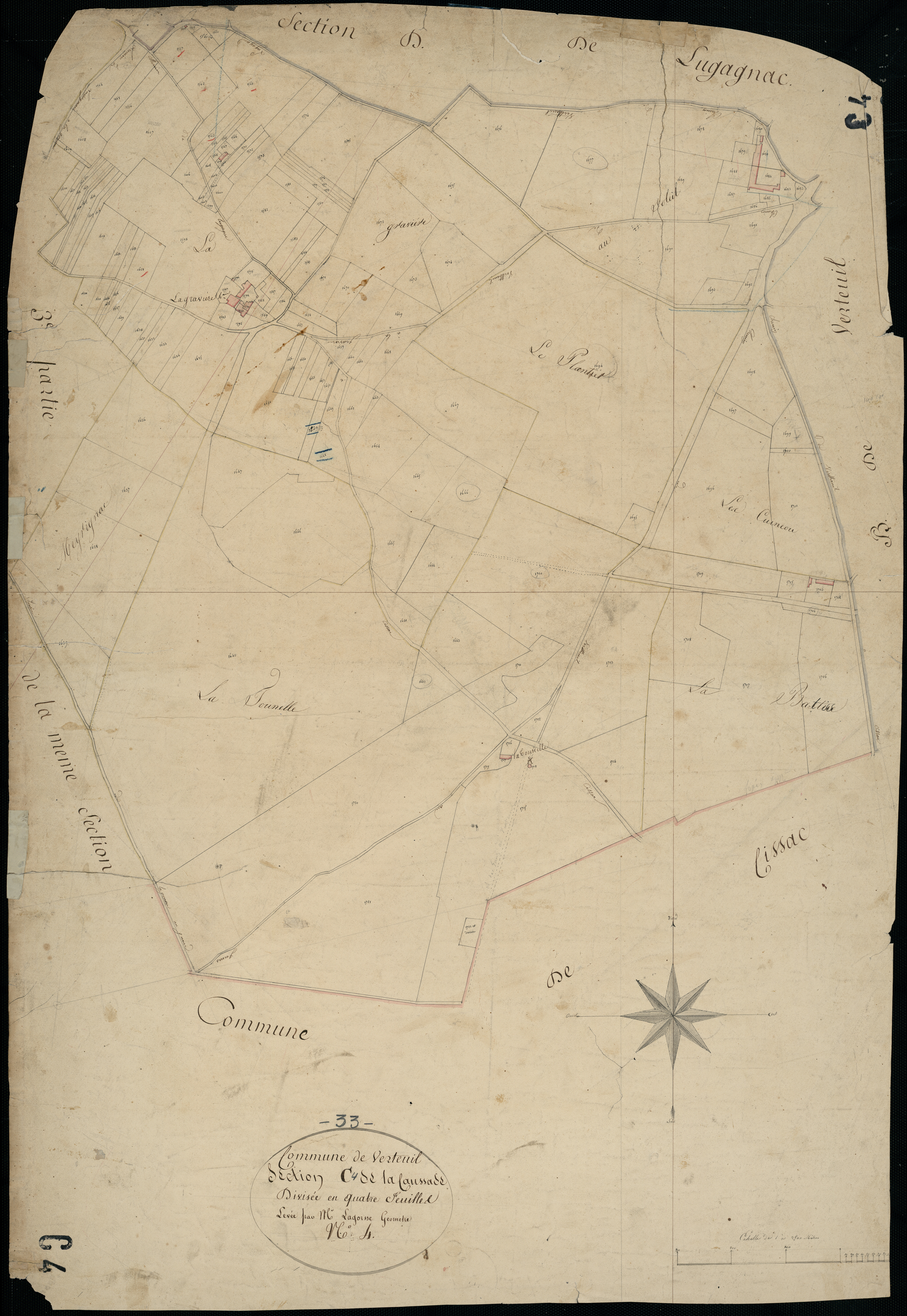 Vertheuil - -Section C feuille 4 : La Caussade