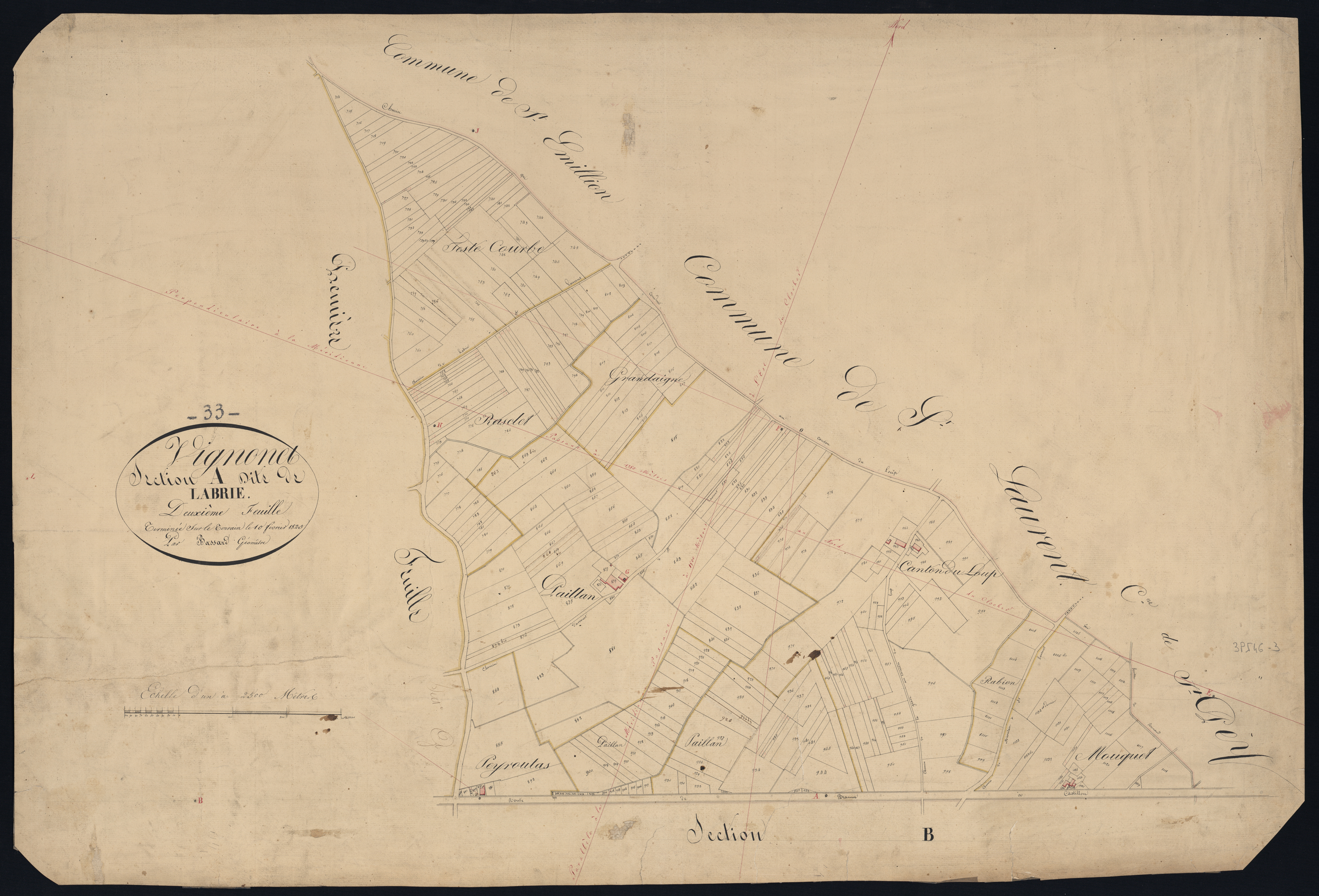 Vignonet - -Section A feuille 2 : Labrie