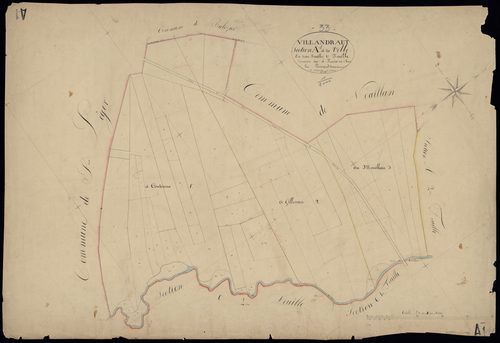 Villandraut - -Section A feuille 1 : La Ville