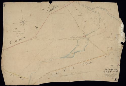 Villandraut - -Section A feuille 2 : La Ville