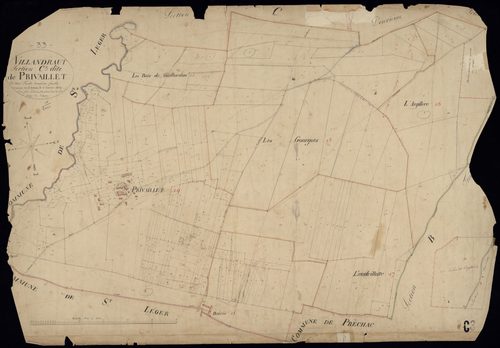 Villandraut - -Section C feuille 3 : Privaillet
