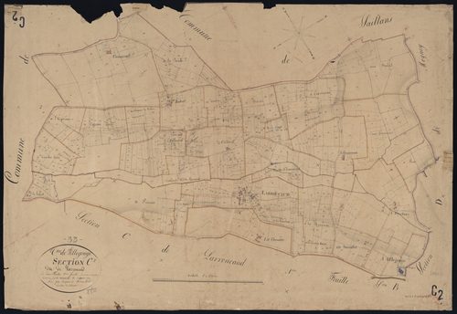 Villegouge - -Section C feuille 2 : Larroucaud