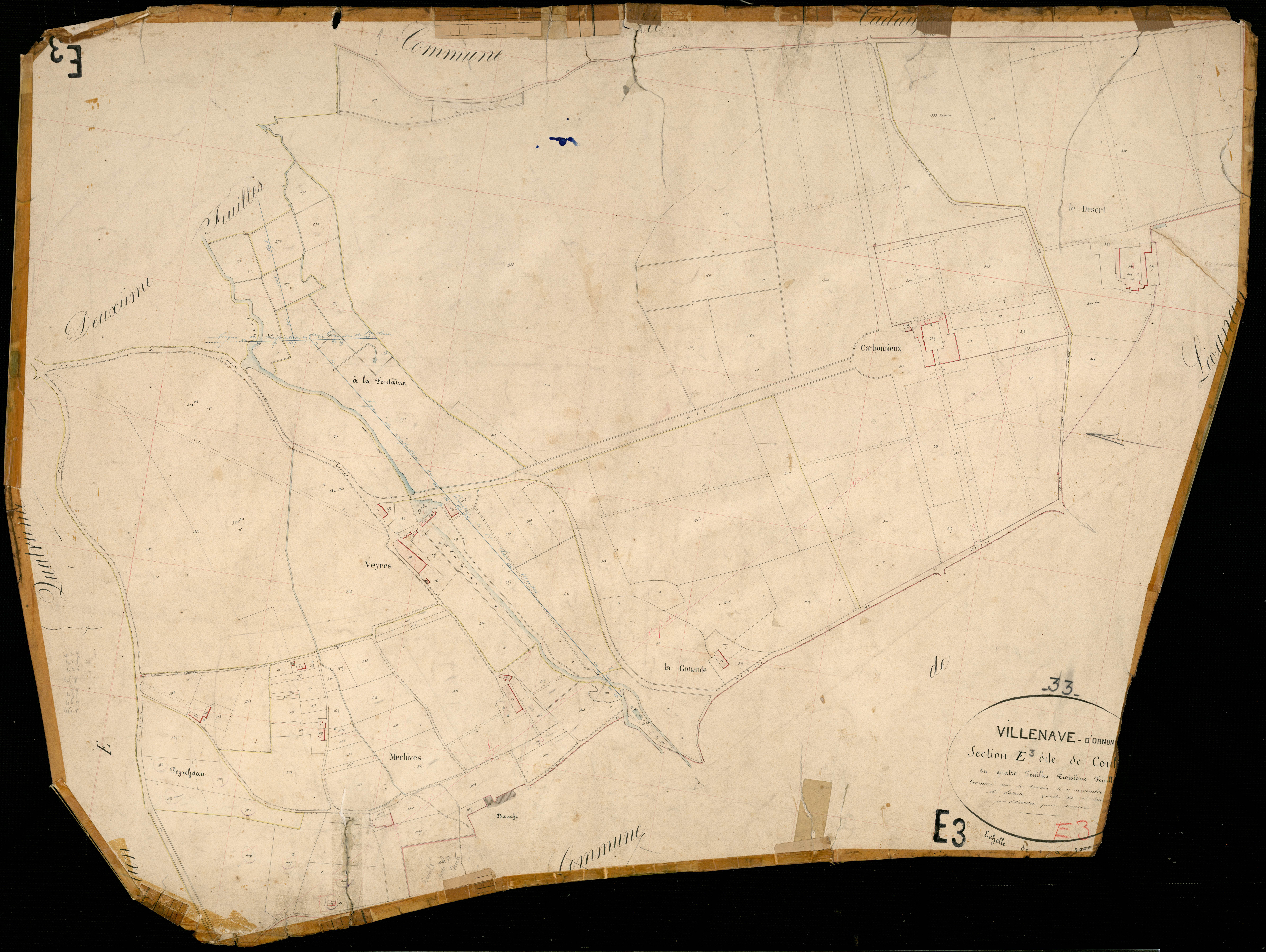 Villenave-d'Ornon - -Section E feuille 3 : Couhins