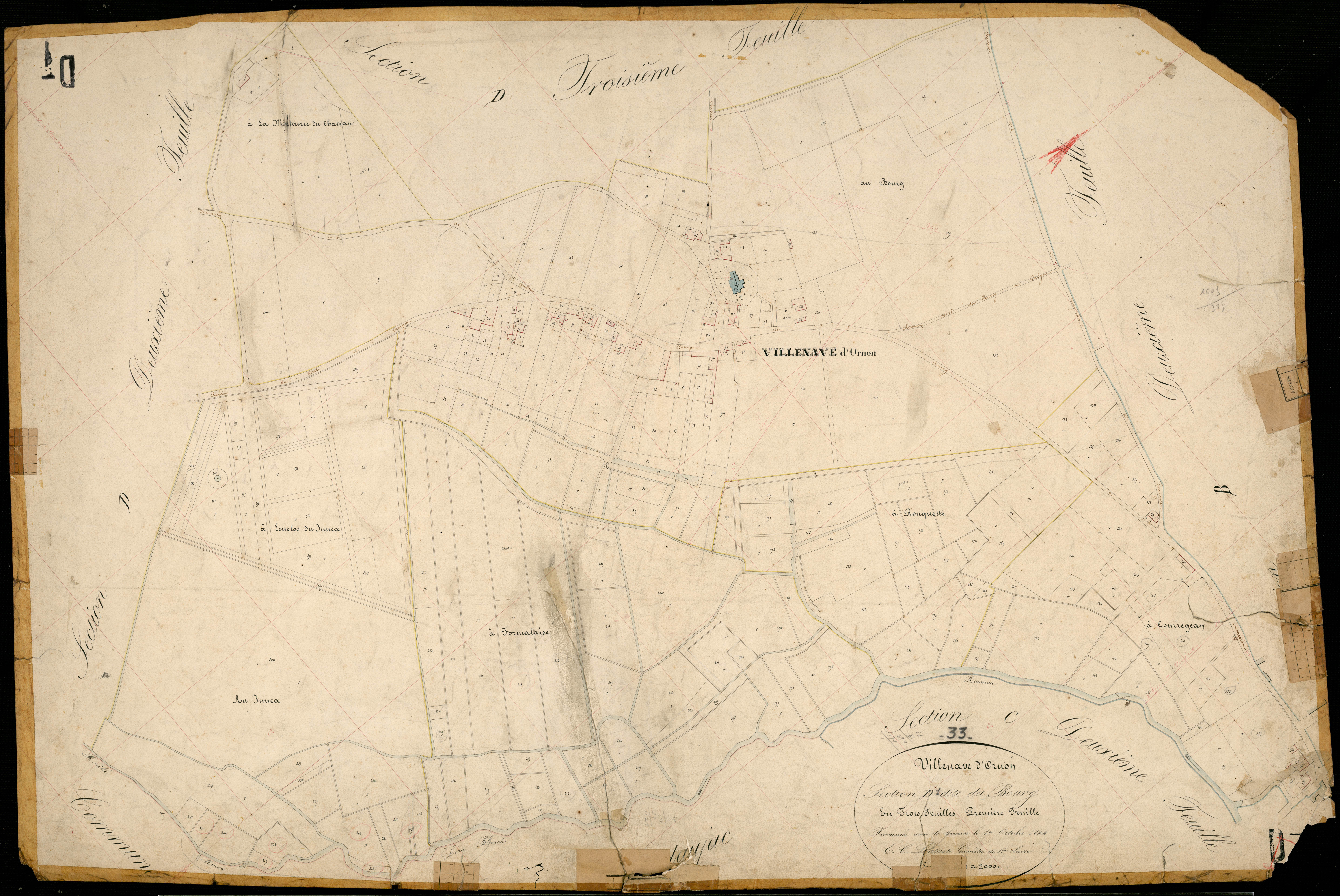 Villenave-d'Ornon - -Section D feuille 1 : Le Bourg
