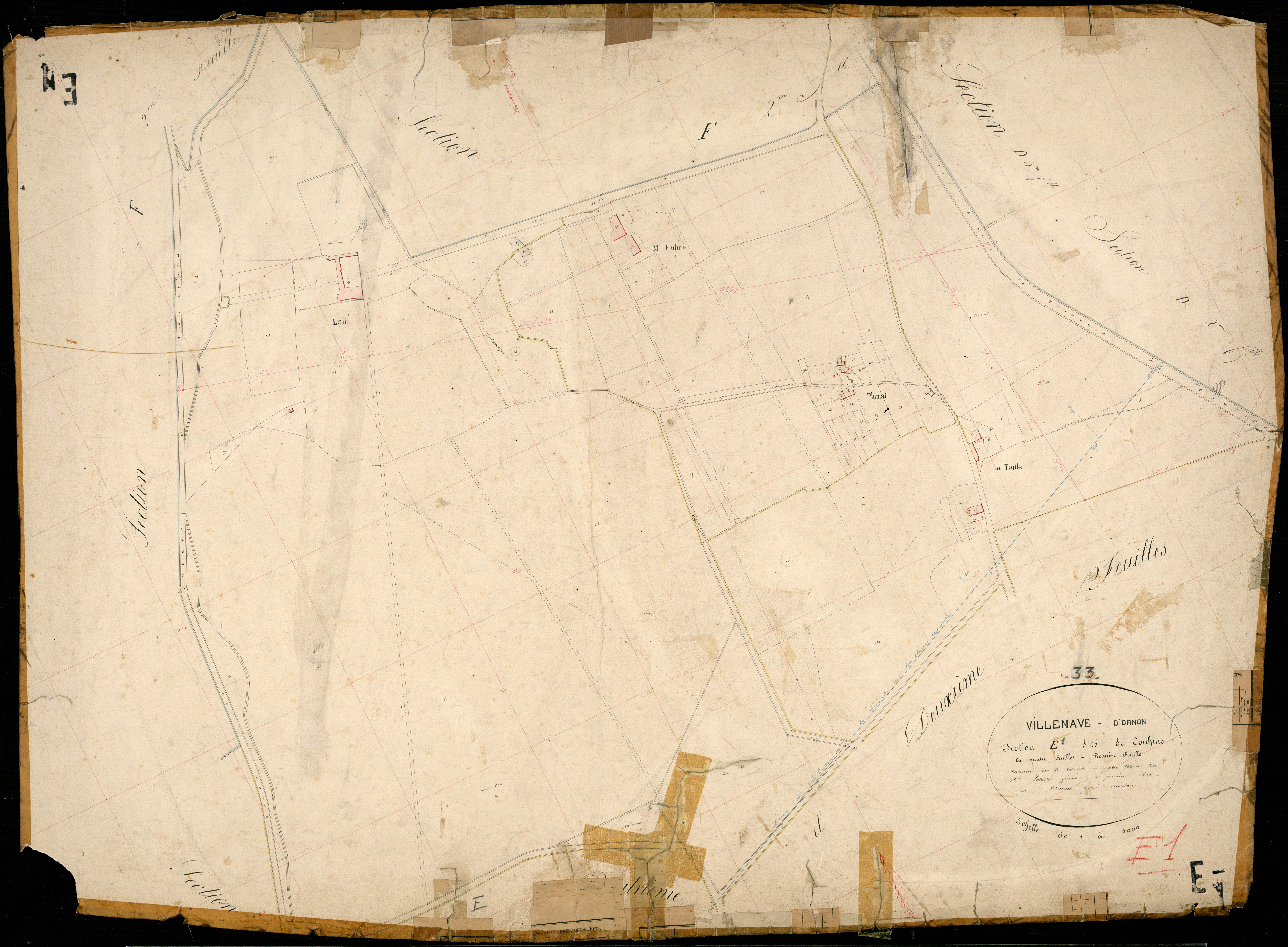 Villenave-d'Ornon - -Section E feuille 1 : Couhins