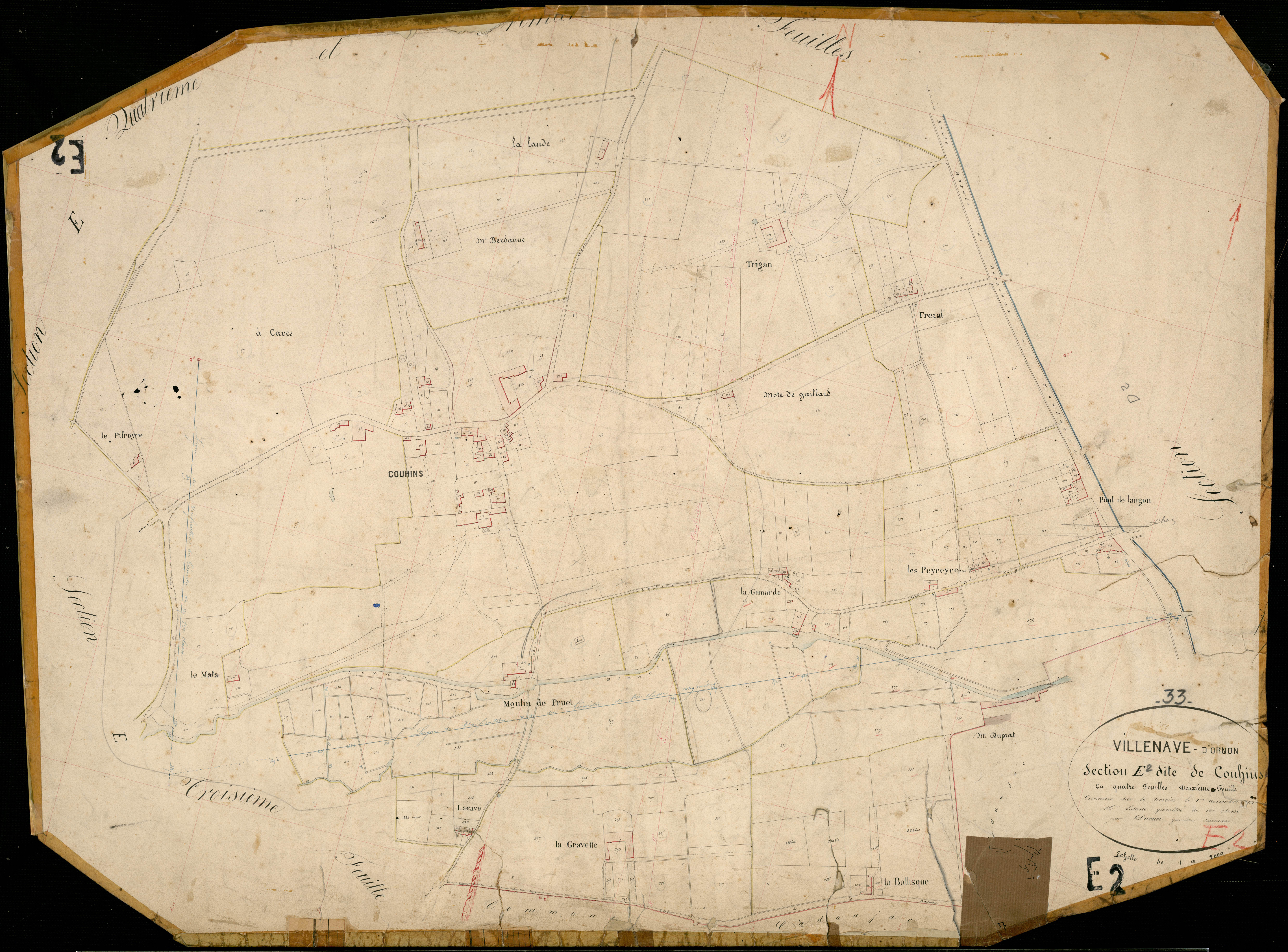 Villenave-d'Ornon - -Section E feuille 2 : Couhins