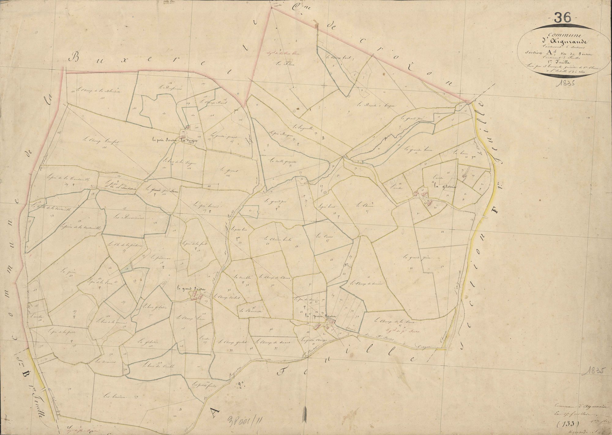 Aigurande - Section A1, dite de Pontet.