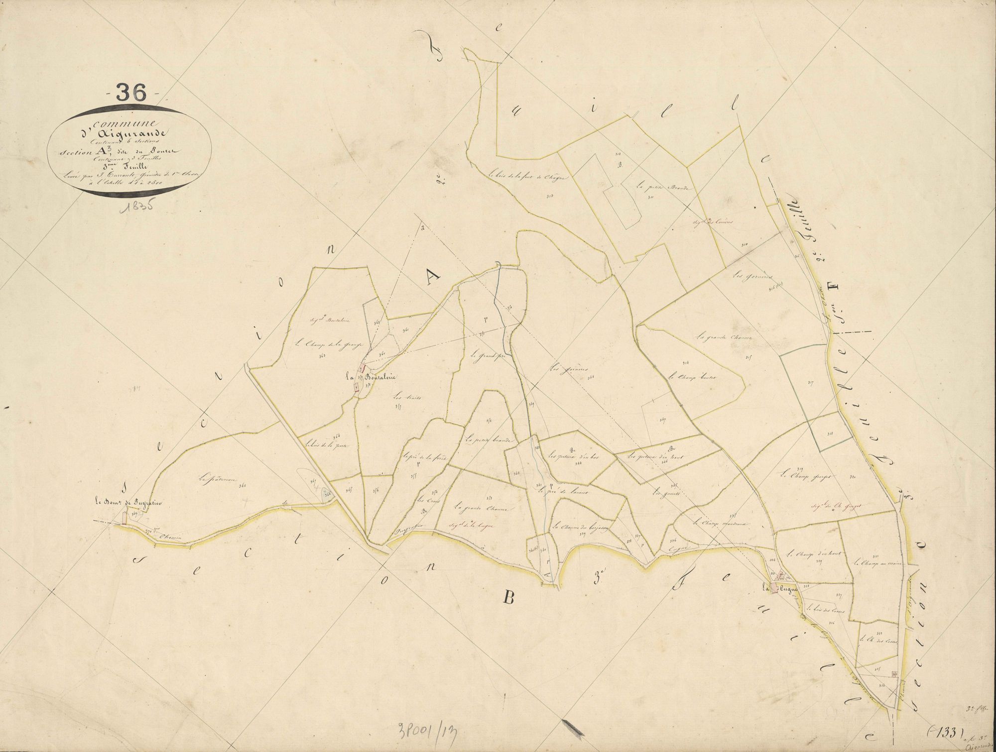 Aigurande - Section A3, dite de Pontet.