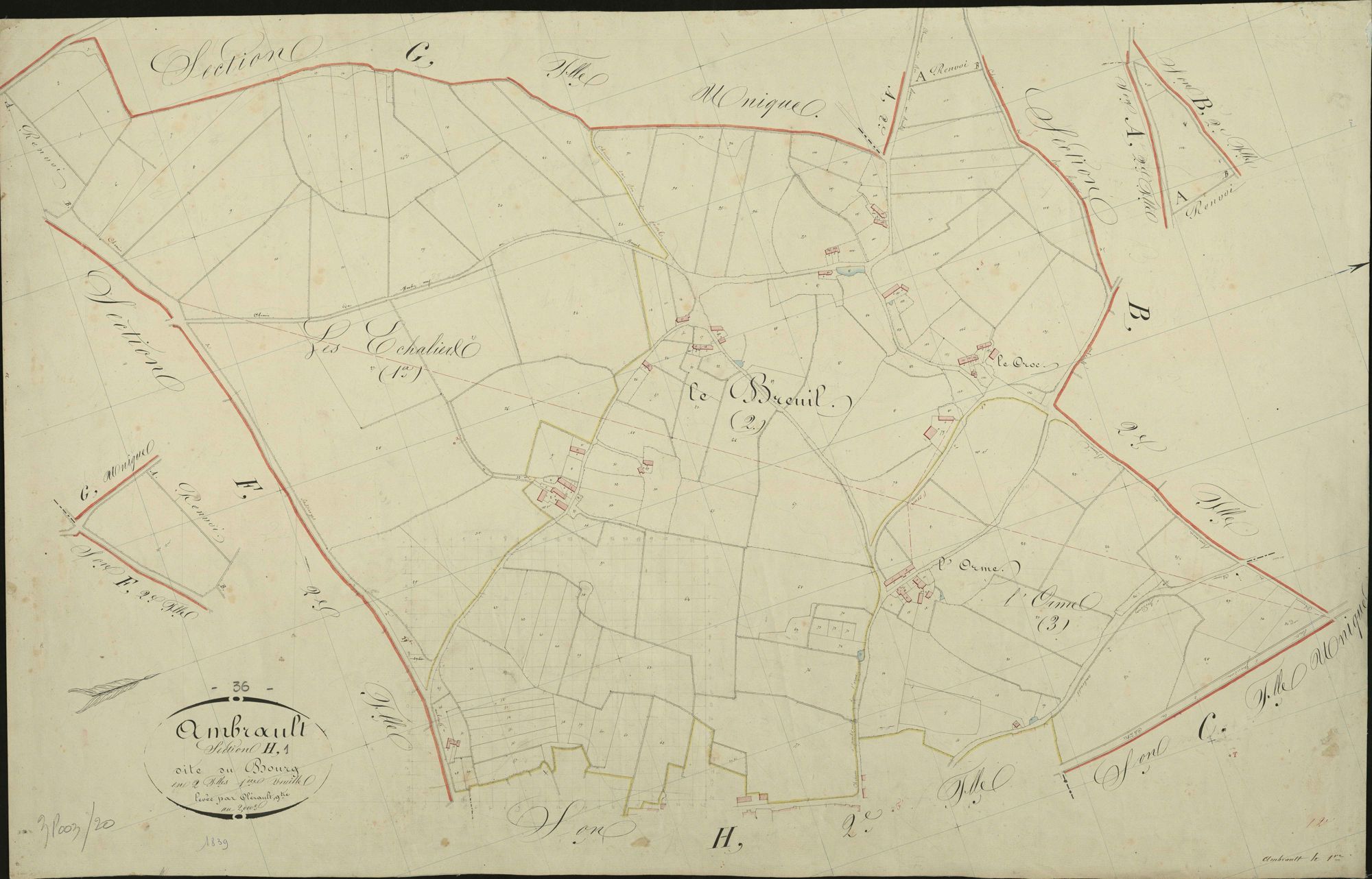 Ambrault - Section H1, dite du Bourg.