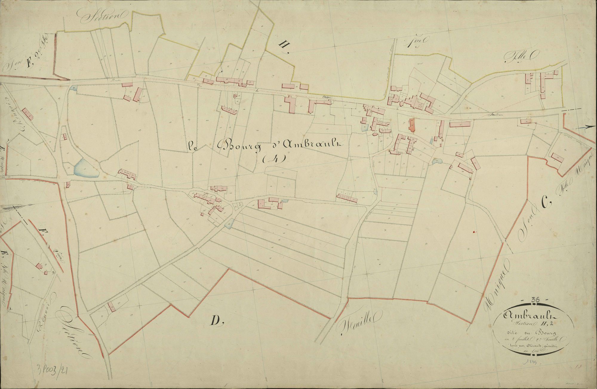 Ambrault - Section H2, dite du Bourg.