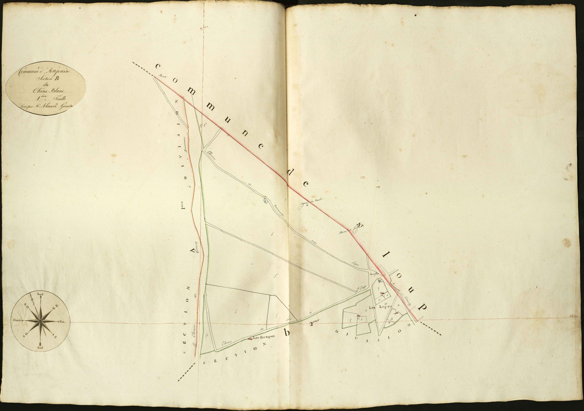 Anjouin - Section B1, dite du Chêne Blanc.