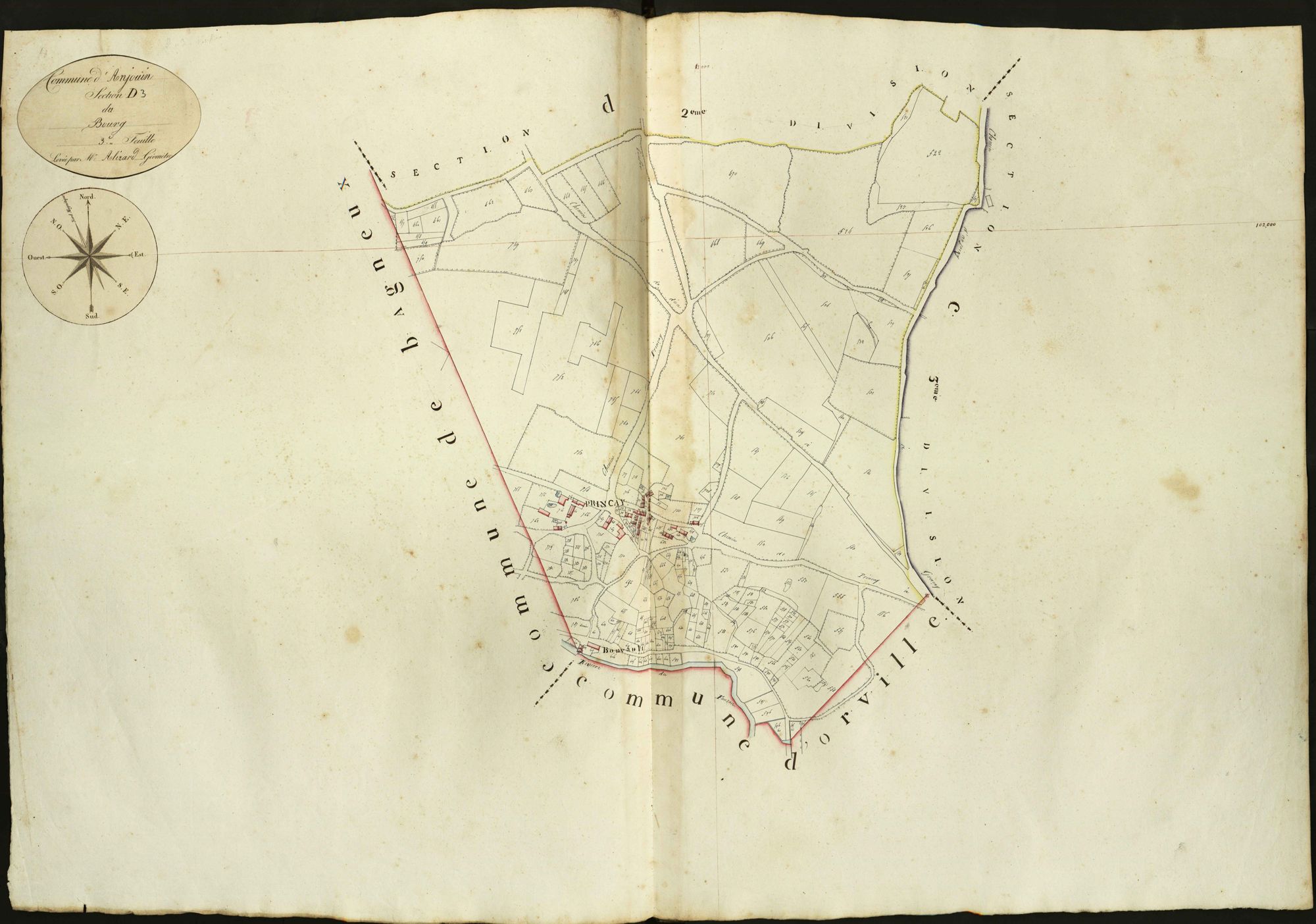 Anjouin - Section D3, dite du Bourg.