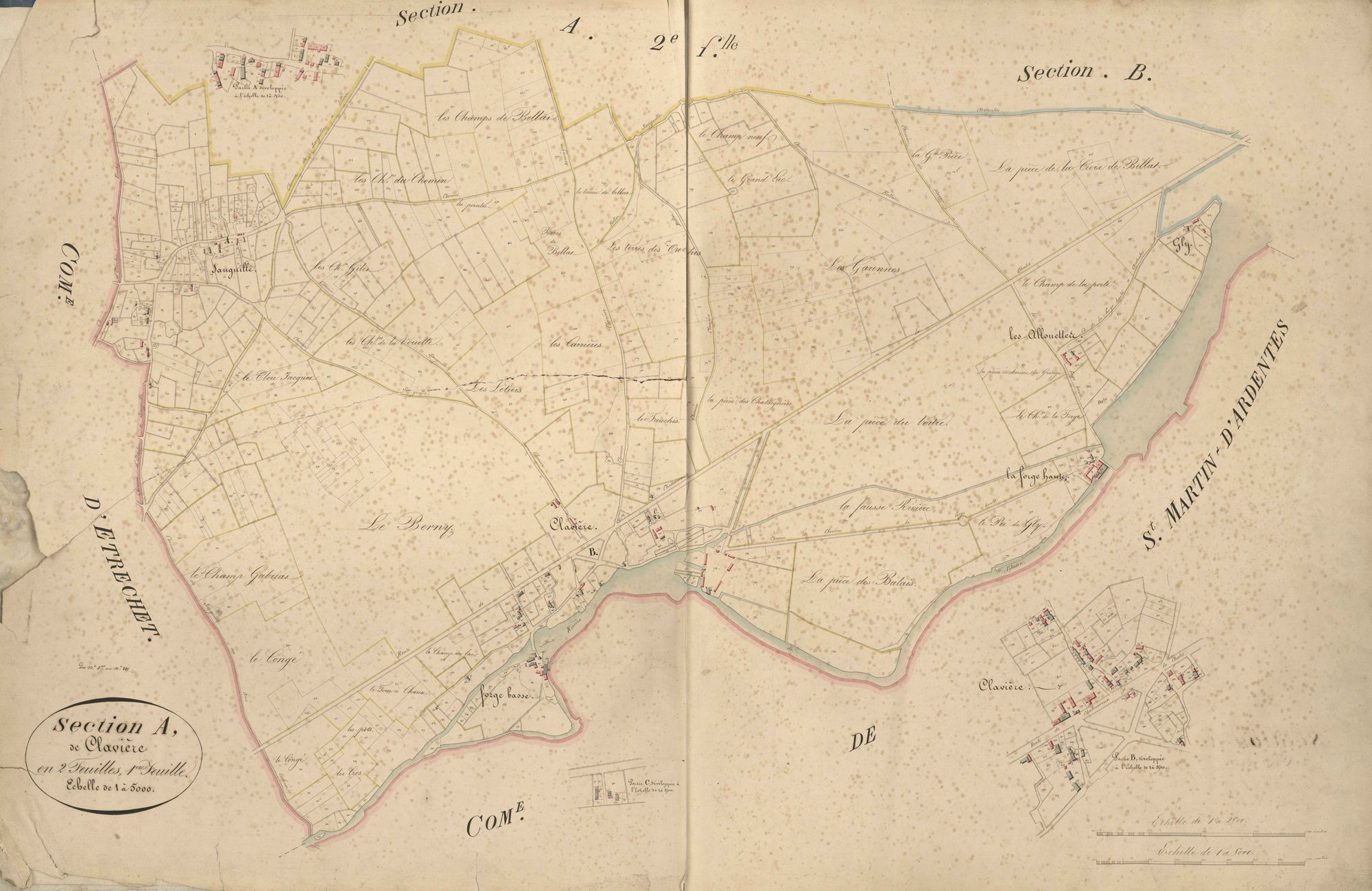 Ardentes - Section A1, dite de Clavière.