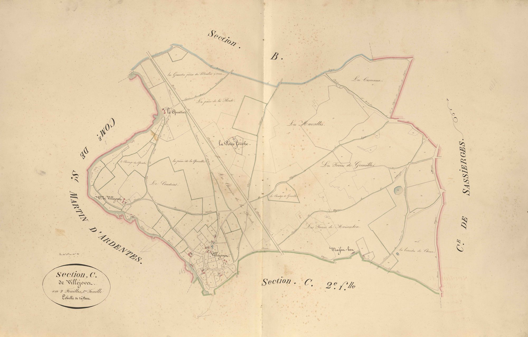 Ardentes - Section C1, dite de Villejovet.