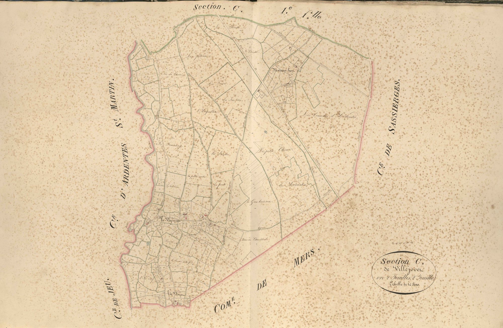 Ardentes - Section C2, dite de Villejovet.