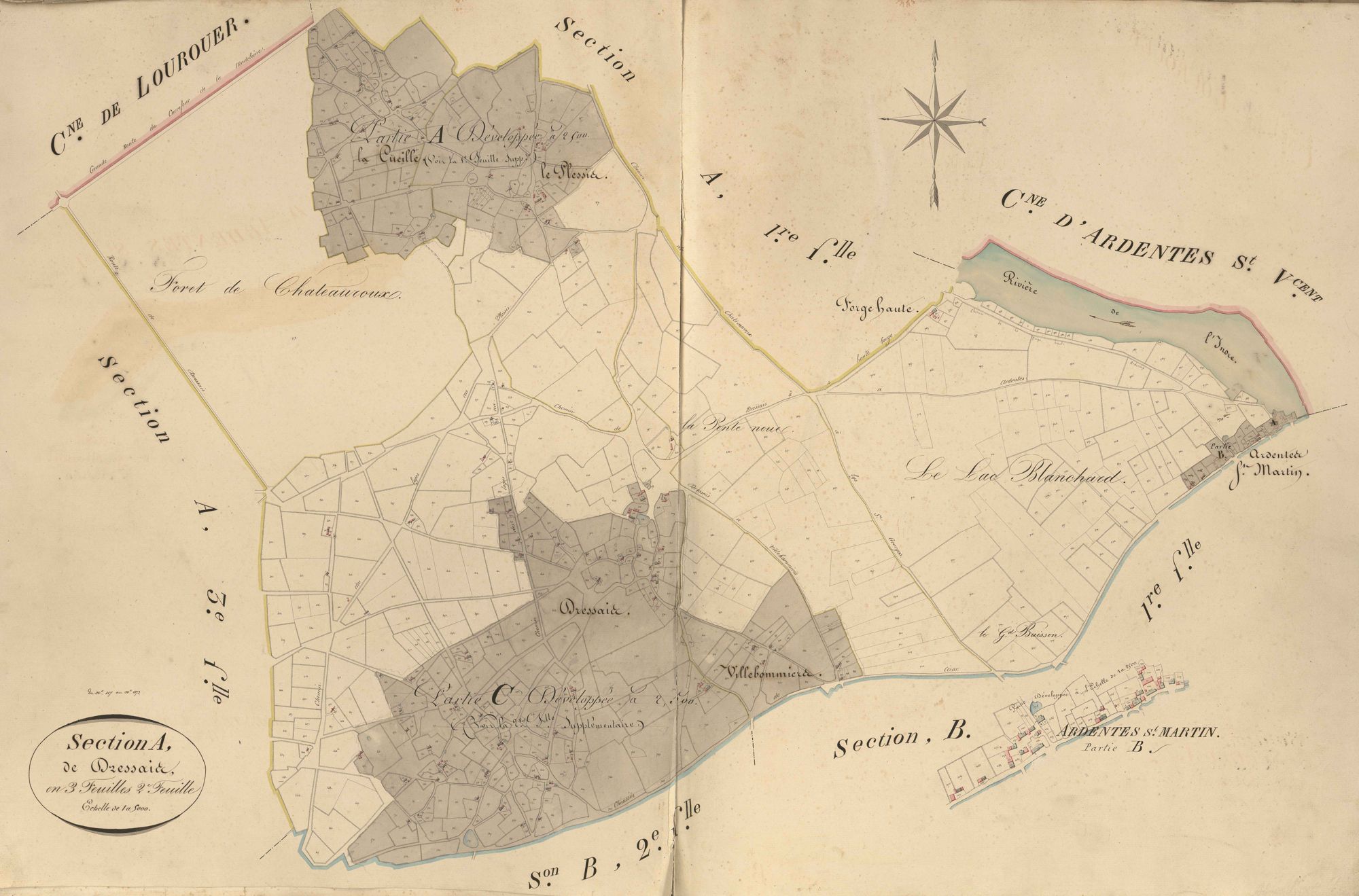 Ardentes - Section D2, dite de Dressais, ancienne section A2 de Saint-Martin.